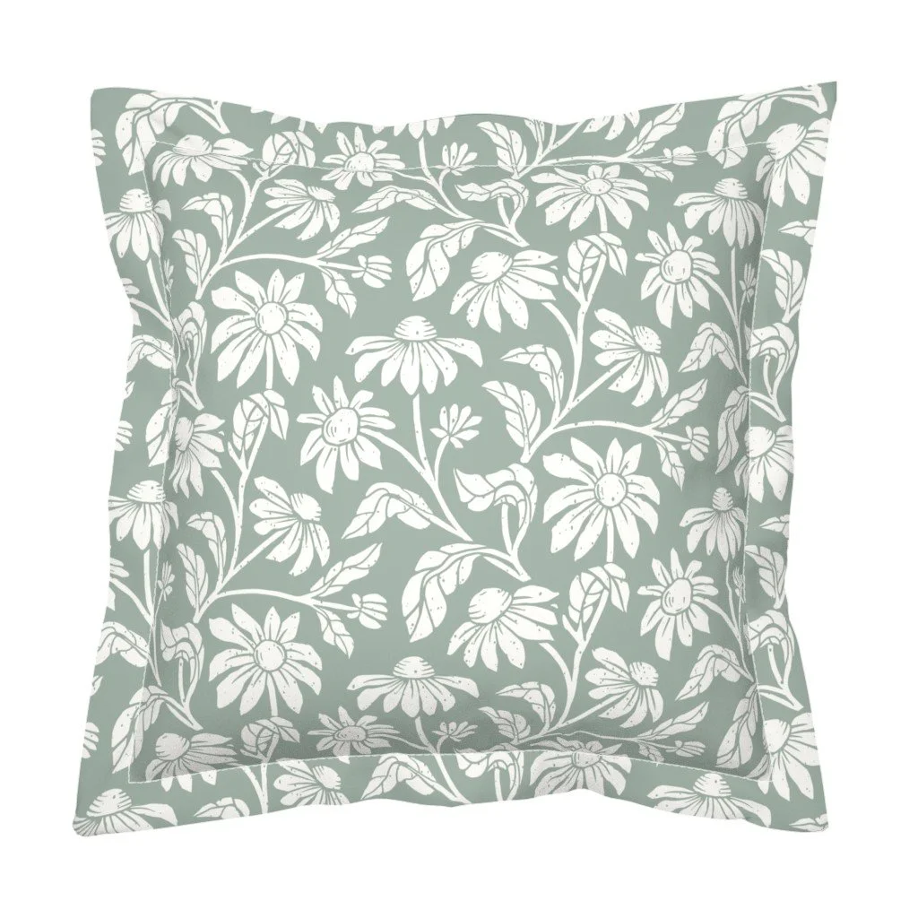 euro pillow 19318338-minimalist-wild-flowers-green-by-moniquebeaudincollections.jpg