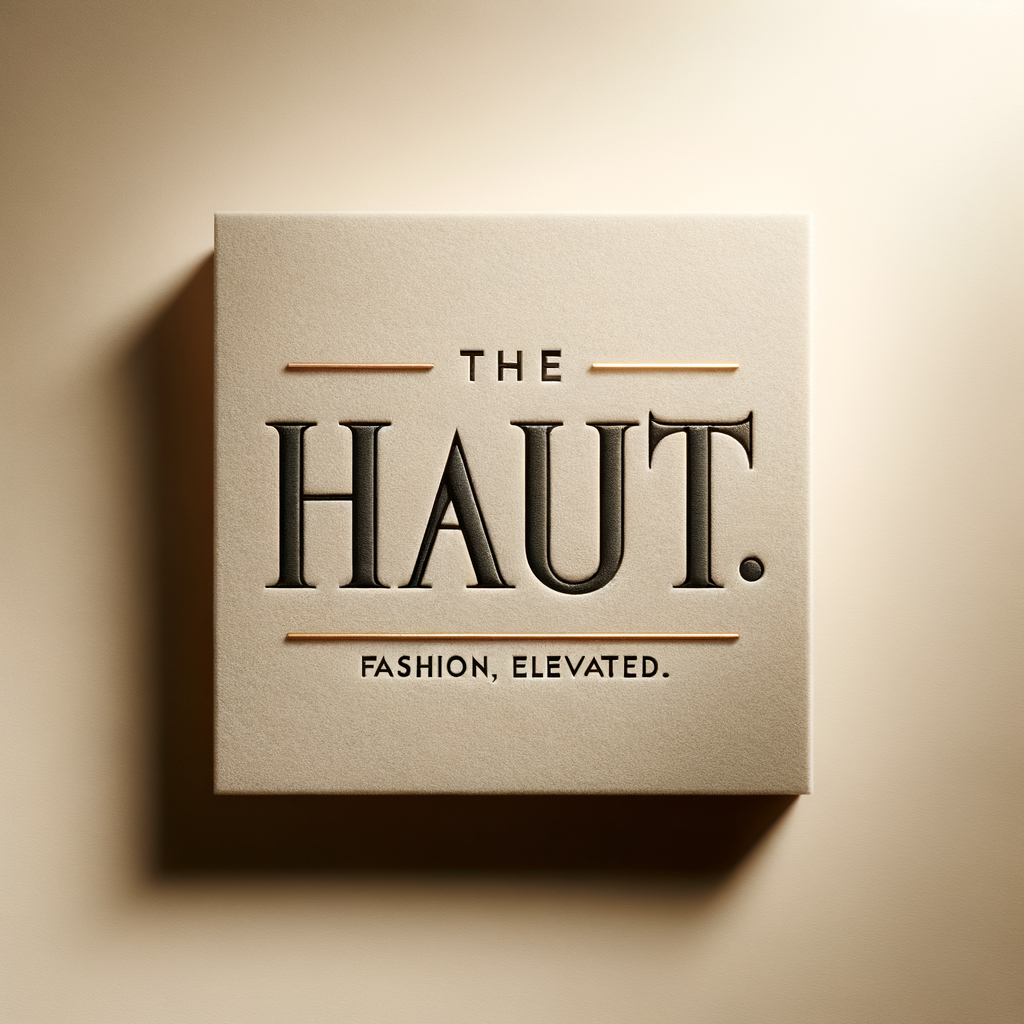 Text on beige background reads "The Haut: Fashion, Elevated."
