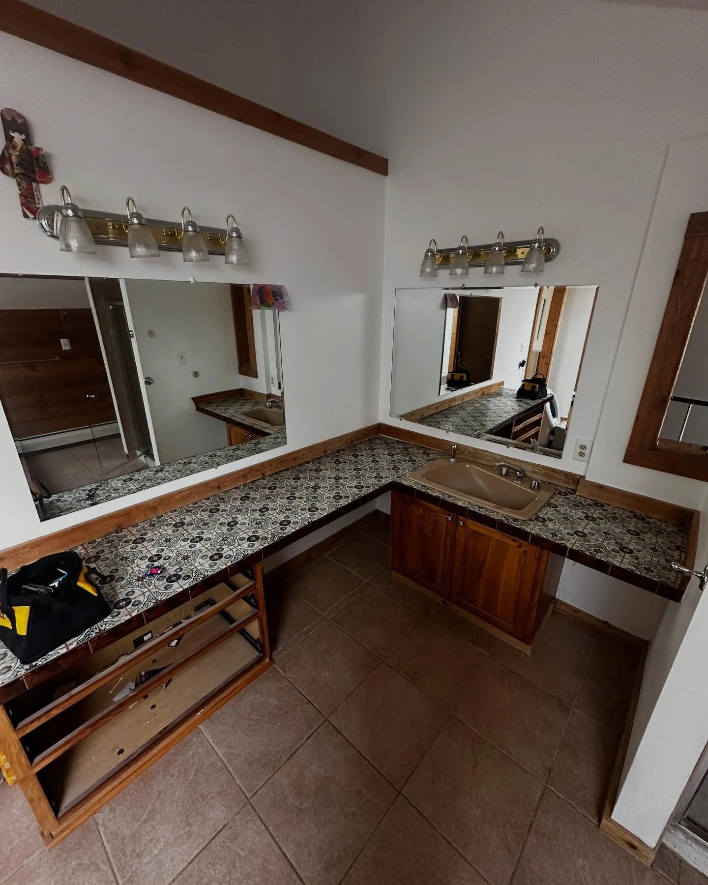 Before and after on a few recent bathroom projects.  #homerenovation #bathroomremodel