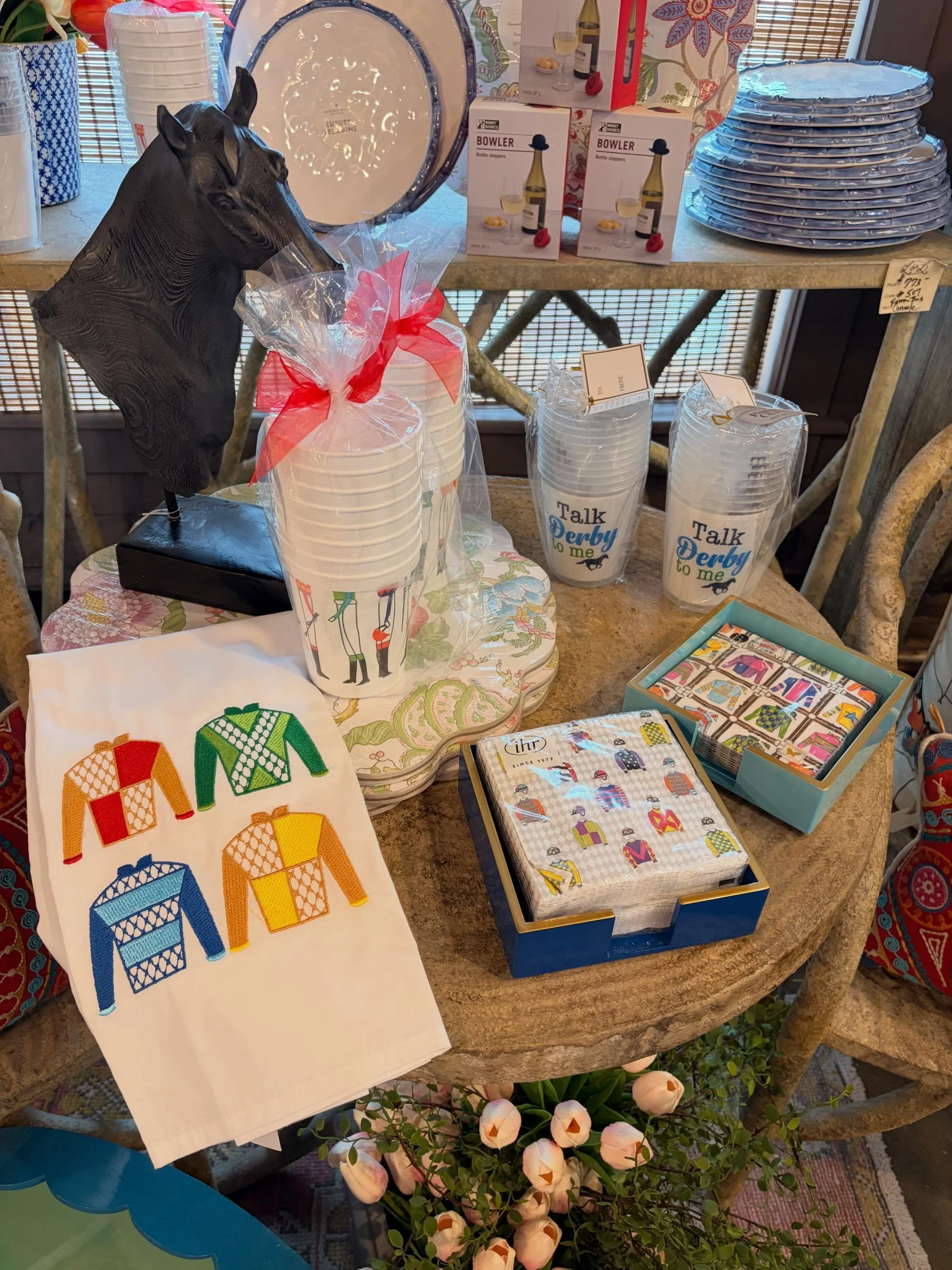 Saddle up Jockeys! It&rsquo;s Derby week, come shop and get all your essentials! Open 10-5🏇