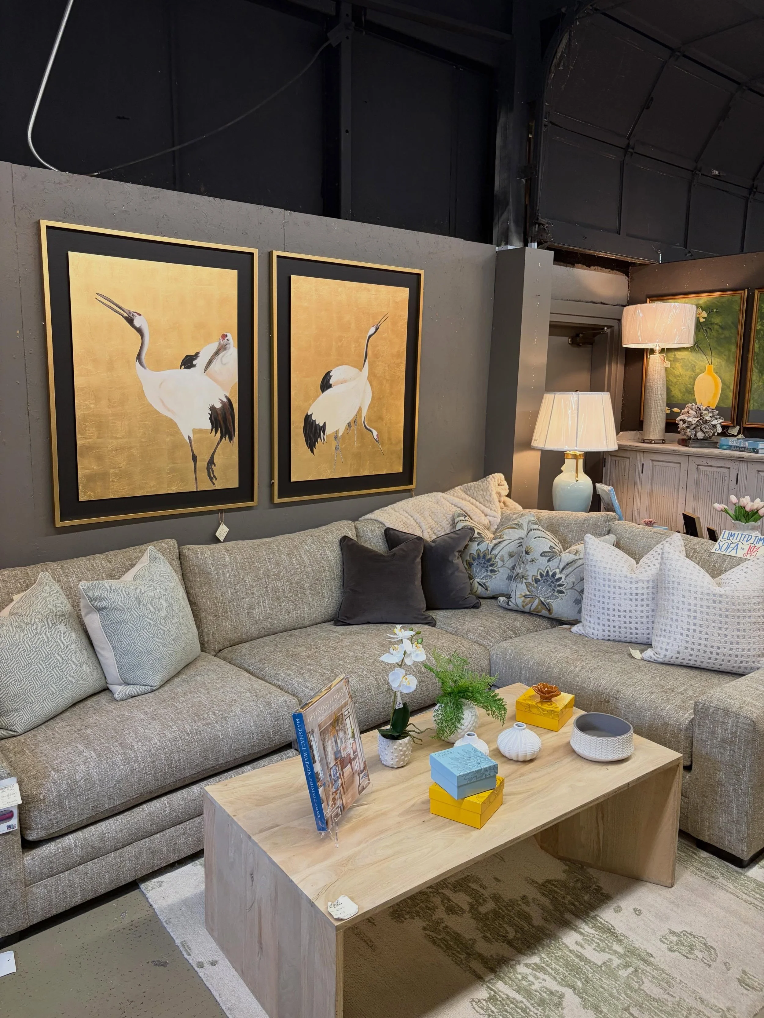 Special summer sale! 🛋️ For a limited time, this sectional and sofa are 10% off! Come and shop these gorgeous sofas &amp; so many more at Athens Interiors Market! 🩵 #guide2athens #athensinteriorsmarket #sofasale