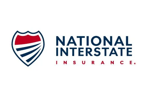 National Interstate Insurance logo with shield emblem and text.
