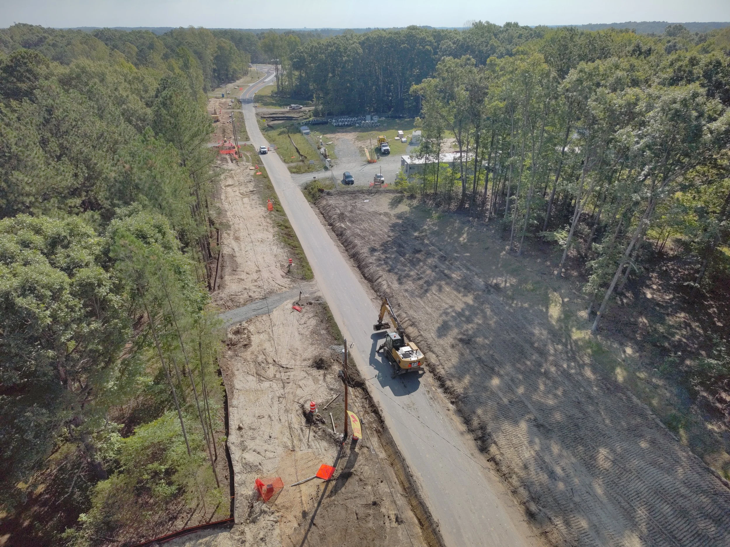 Dirt and waterline work on Duval Road begins.