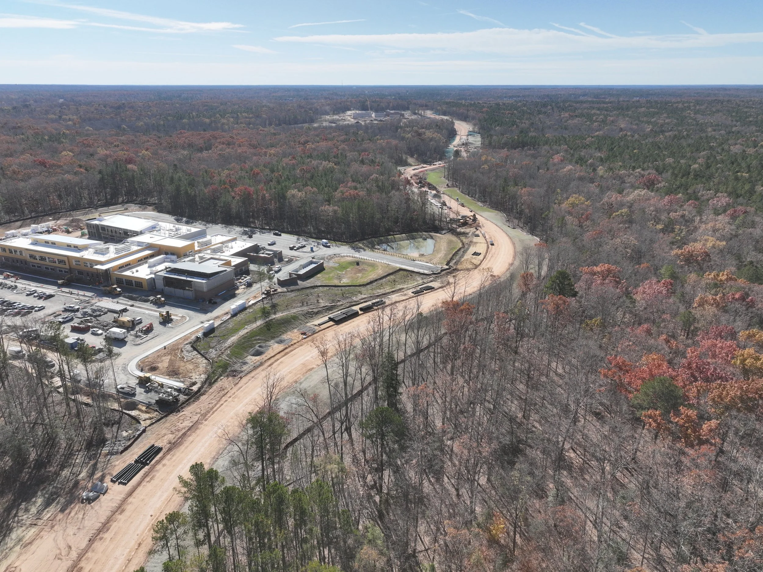 Dirt and pipe work continues. Waterline and bridge work begins.