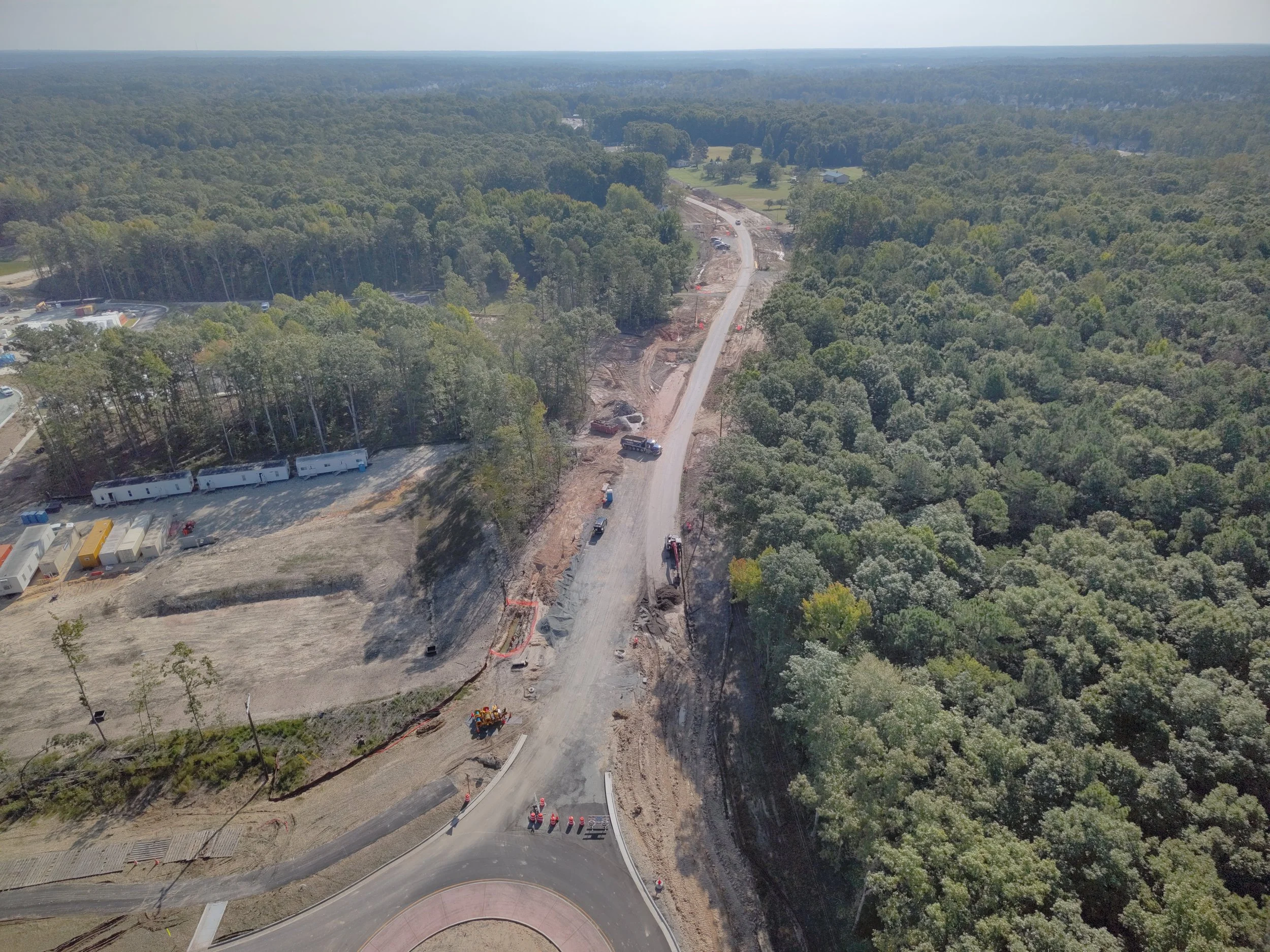 Dirt and waterline work on Duval Road begins.
