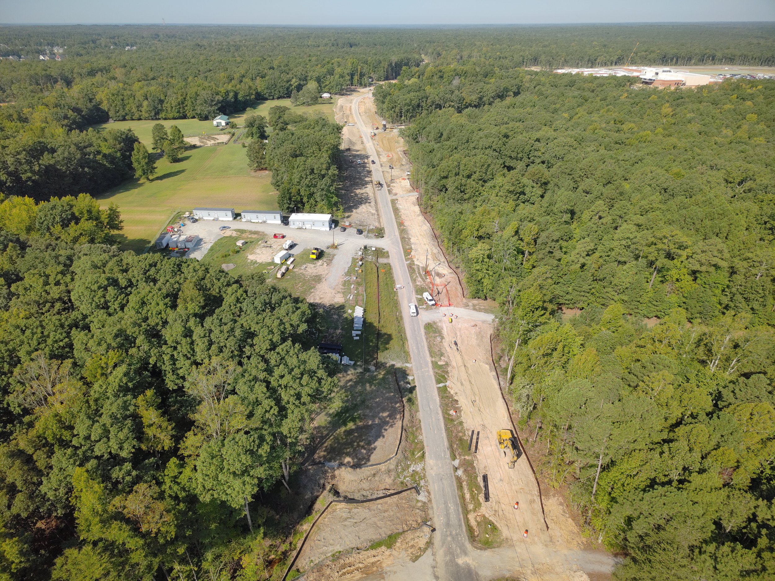 Dirt and waterline work on Duval Road begins.