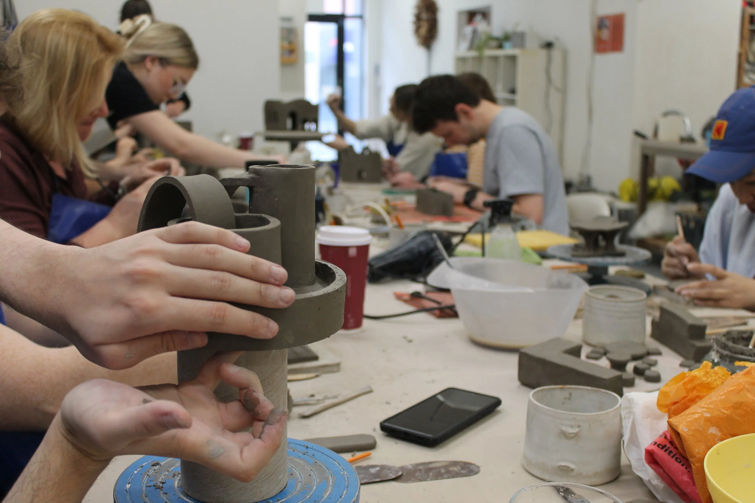 Clay Workshop with Clay Studio, photograph taken by Laura Sanderson