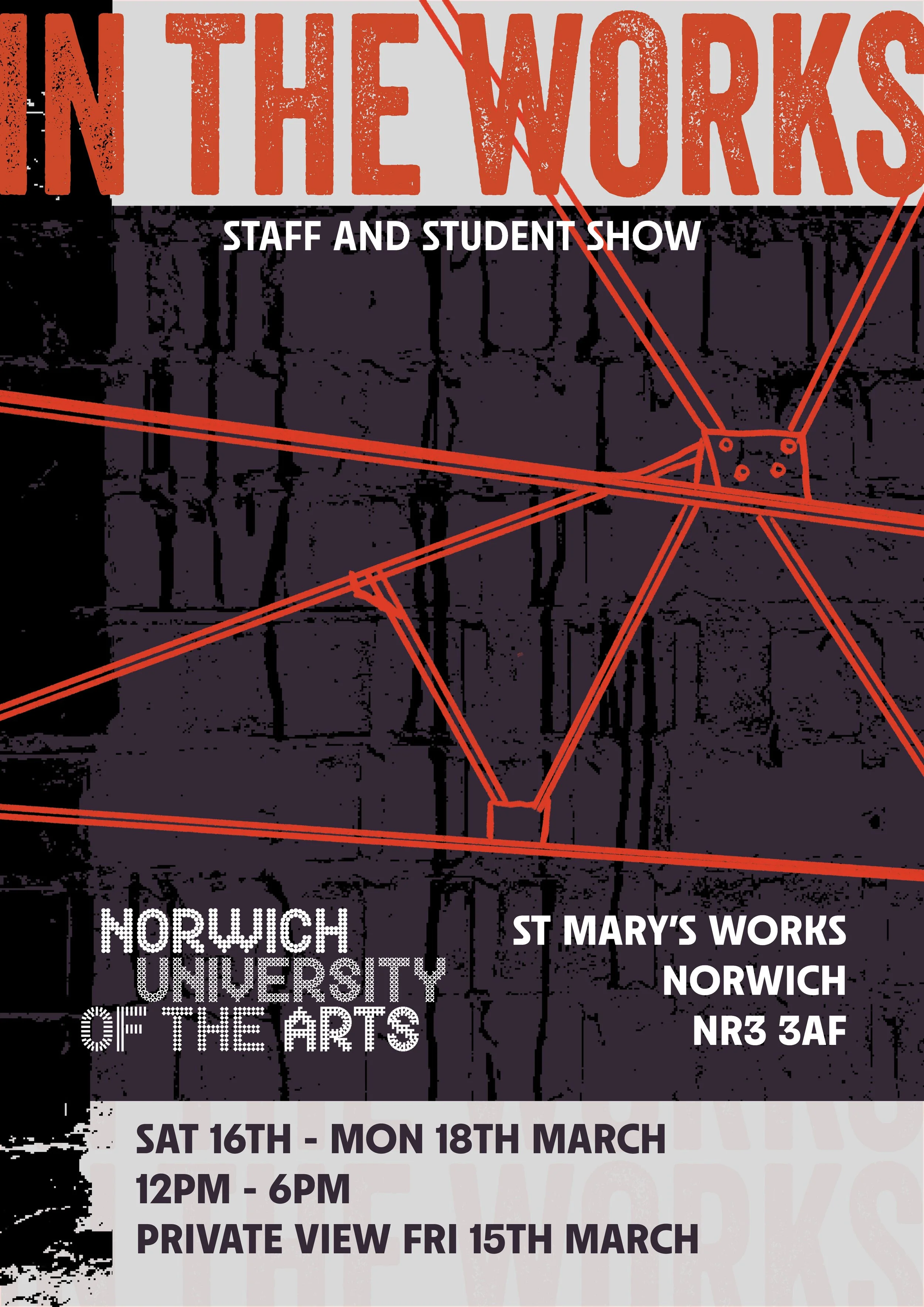 IN THE WORKS: Norwich Uni Student & Staff Show Poster