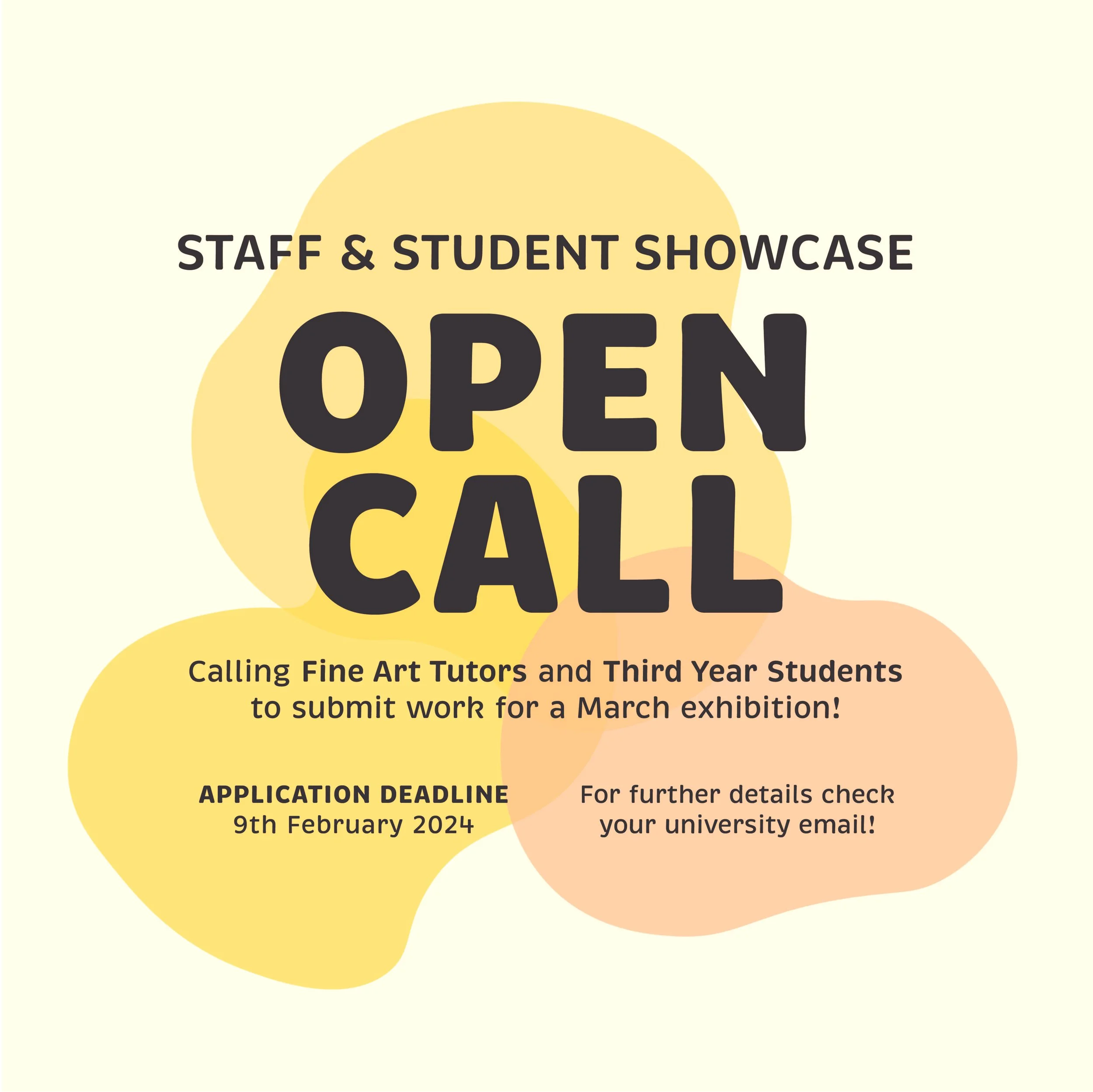 Norwich Uni Staff & Student Open Call Graphic