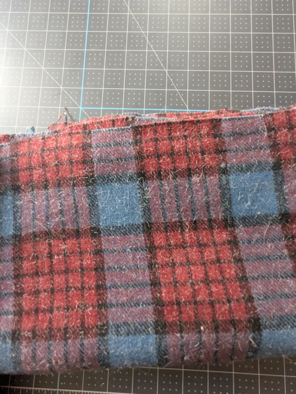 Vintage Mohair? Wool? Blend? Plaid Remnant - 1.5-yds, 34-inch width