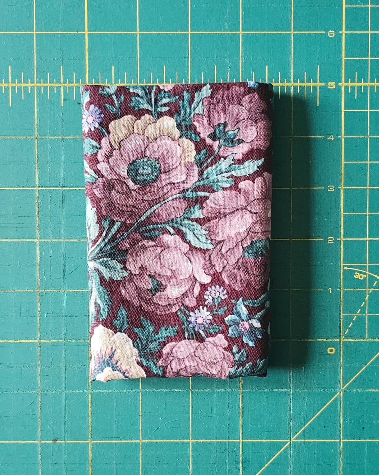 Fat Quarter FLoral Dusty Pink and Green Floral Fabric 18" x 22"
