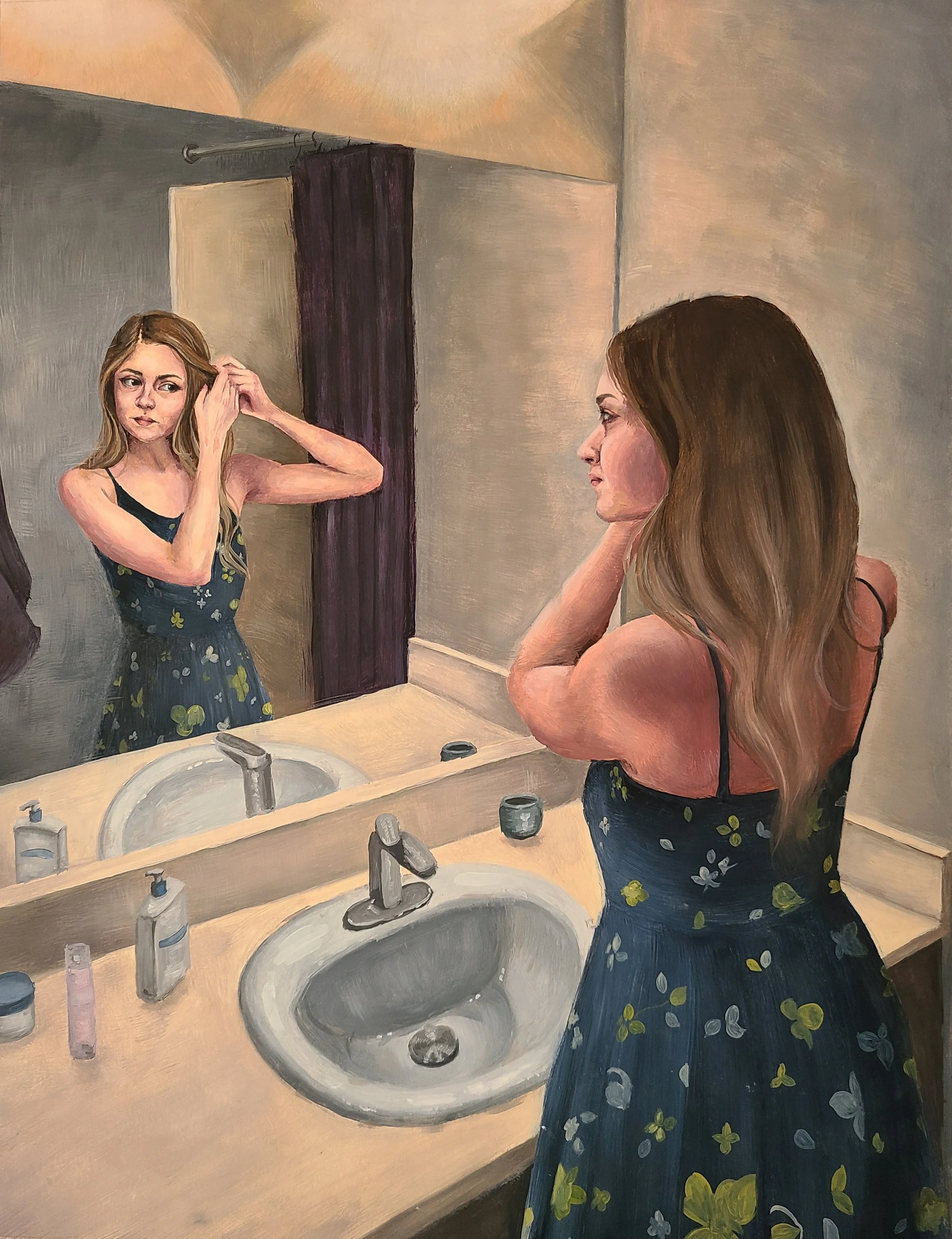 19 x 24 inch on paper, $80 + $20 shipping