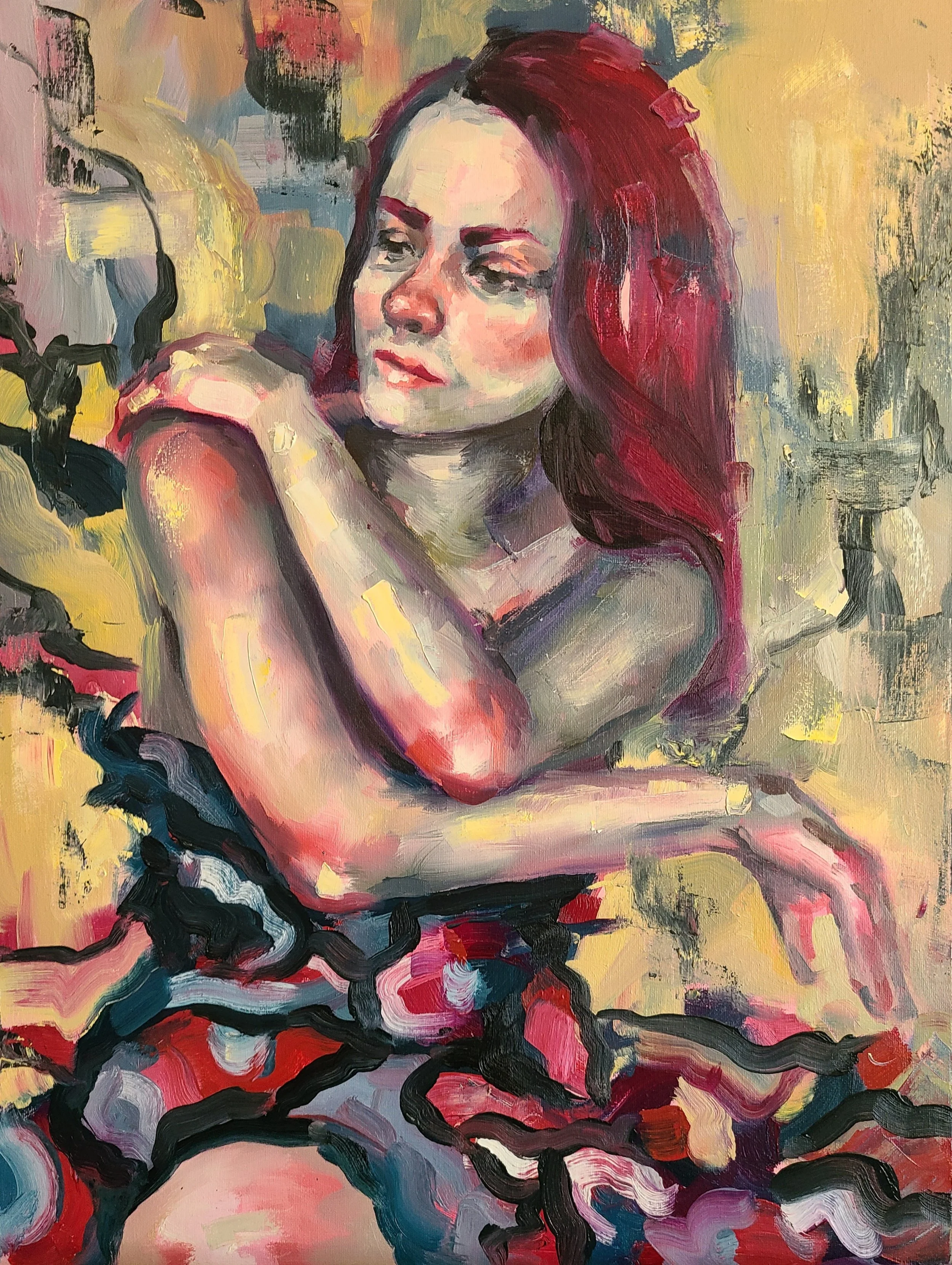 18 x 24 inch on canvas, $60 + $40 shipping