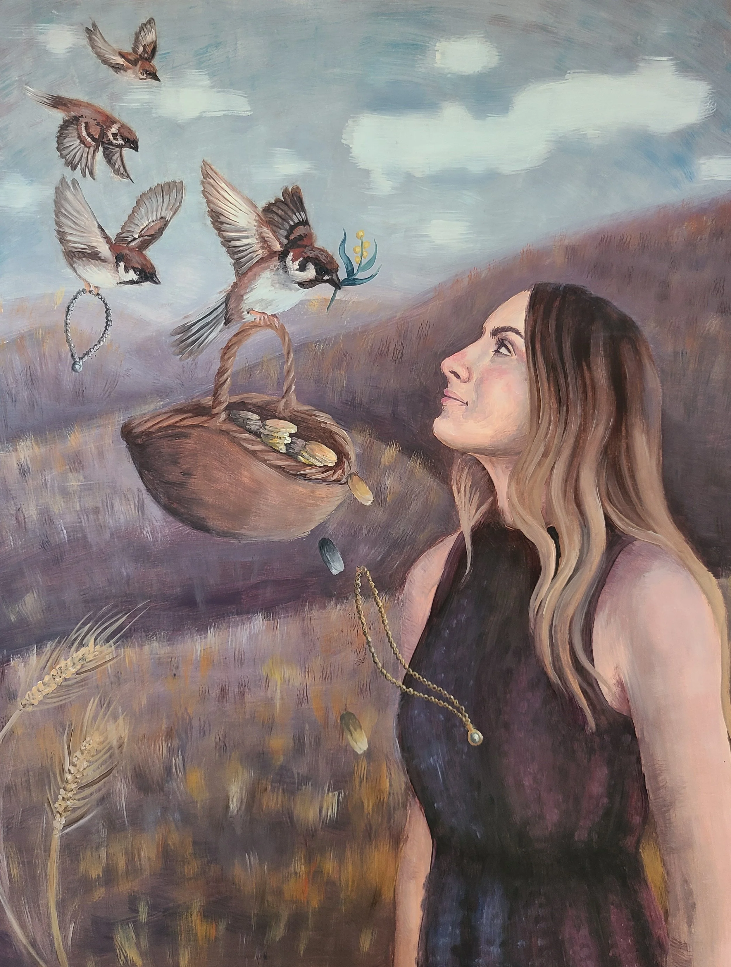 19 x 24 inch on paper, $80 + $20 shipping