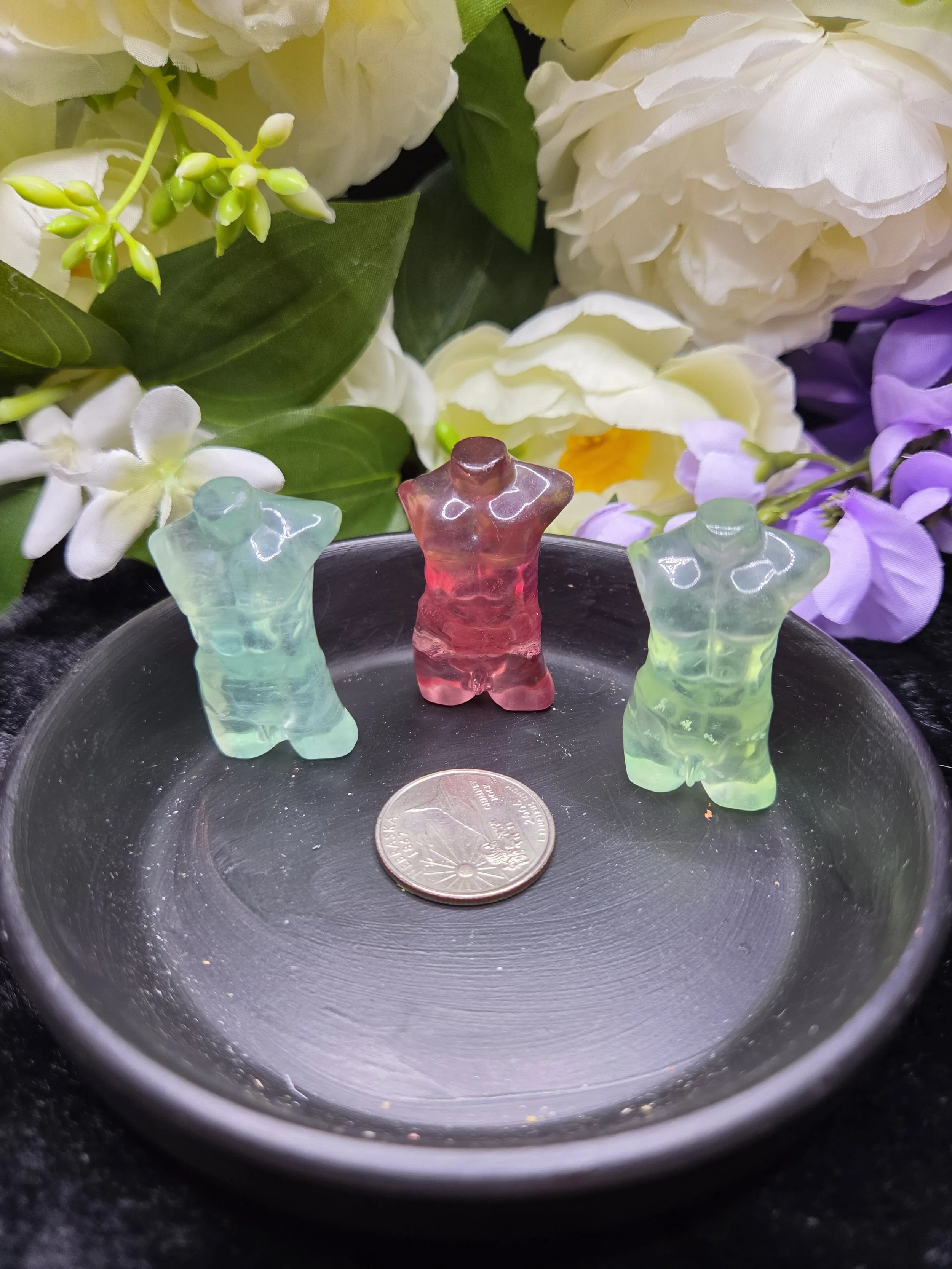 18 + Rainbow Fluorite Man Bodies
