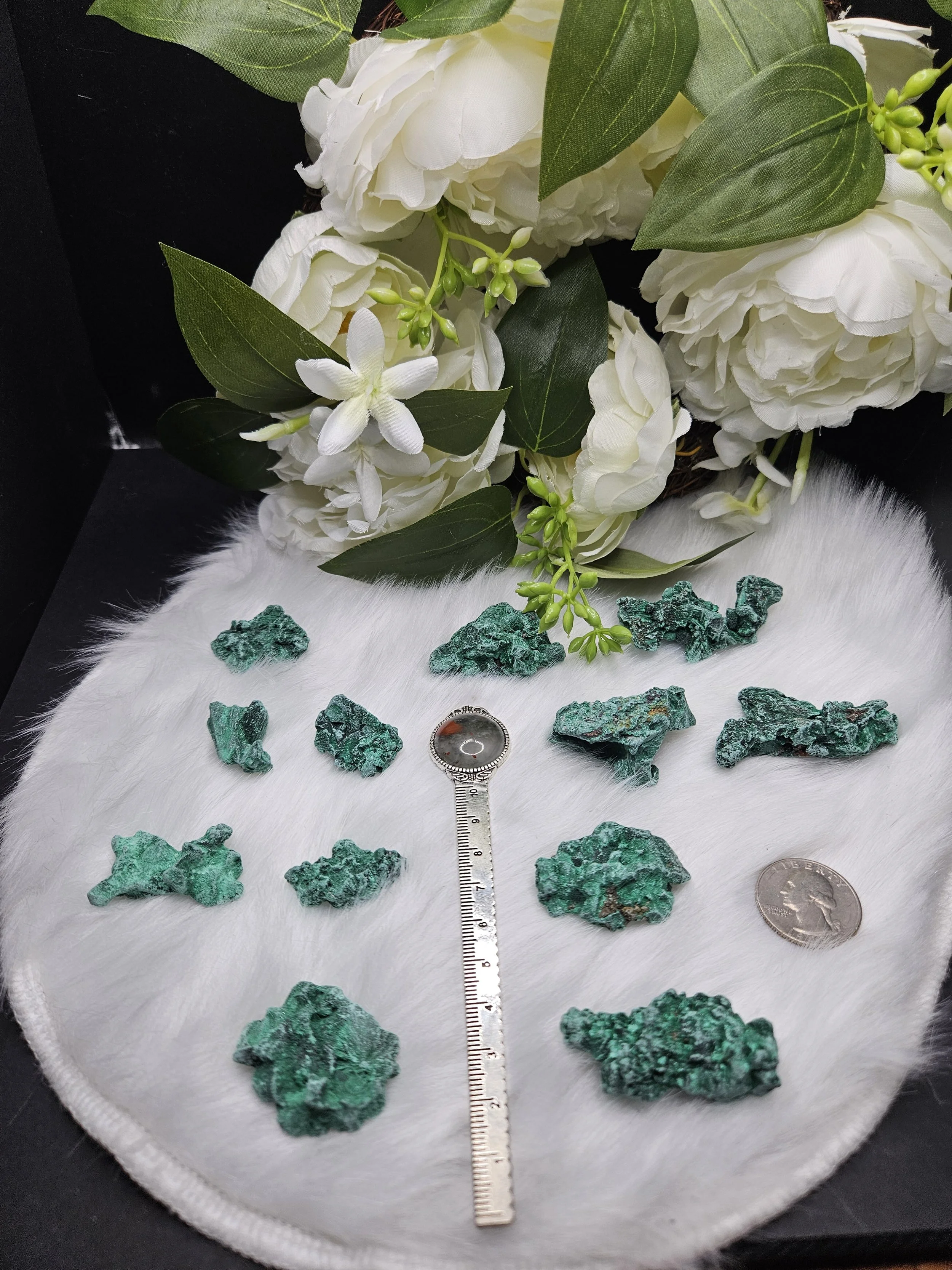 Raw Velvety Malachite Cluster - Intuitively Picked