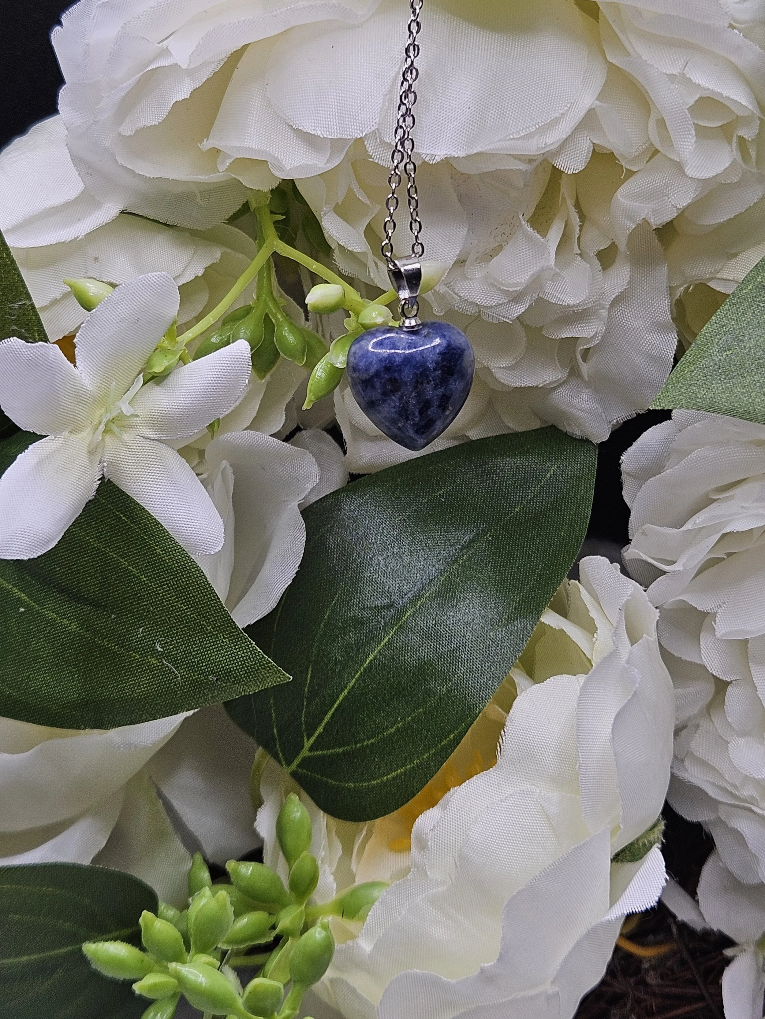 Sodalite Heart Pendant, Small