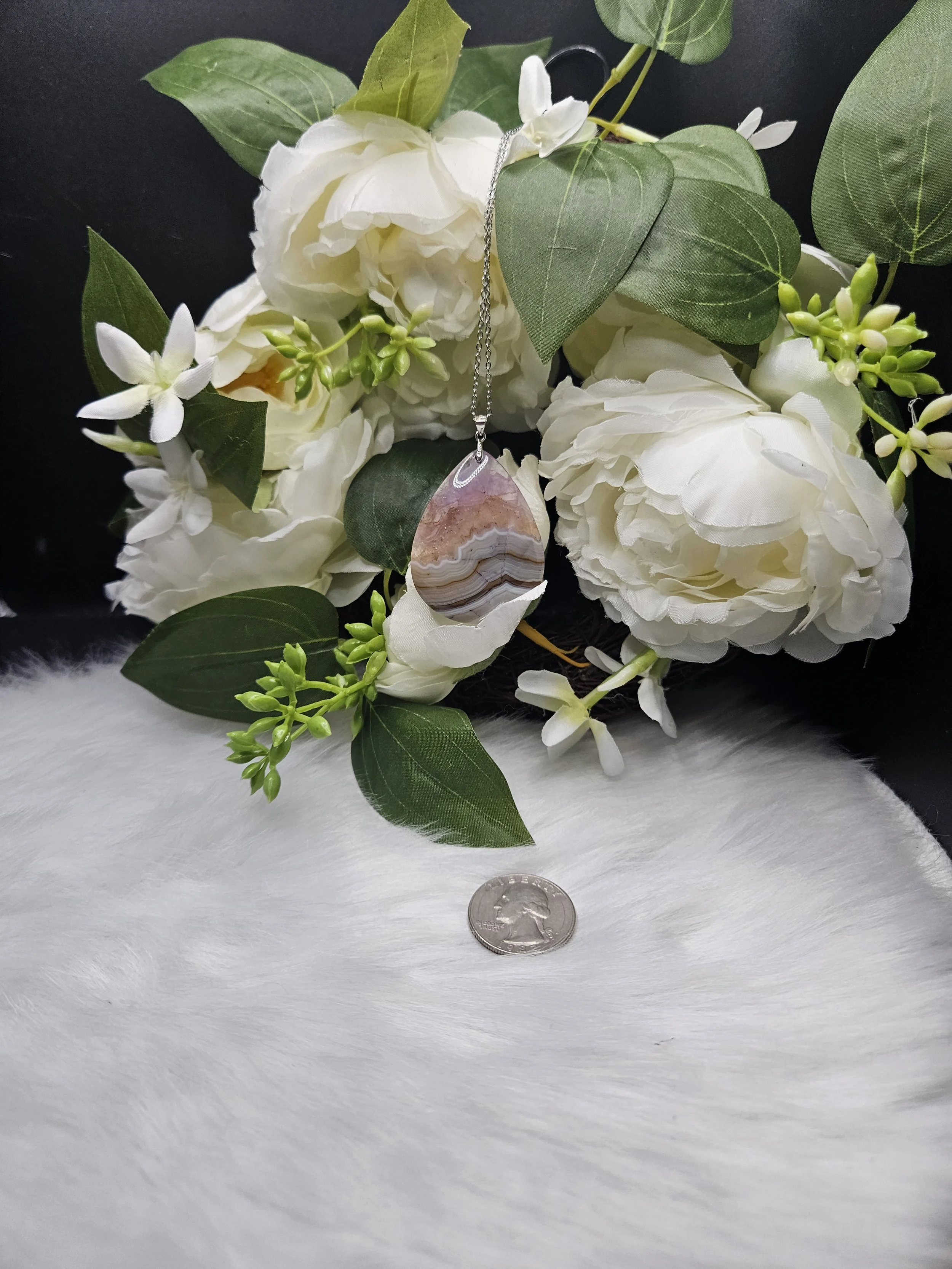 Crazy Lace Amethyst Pendant