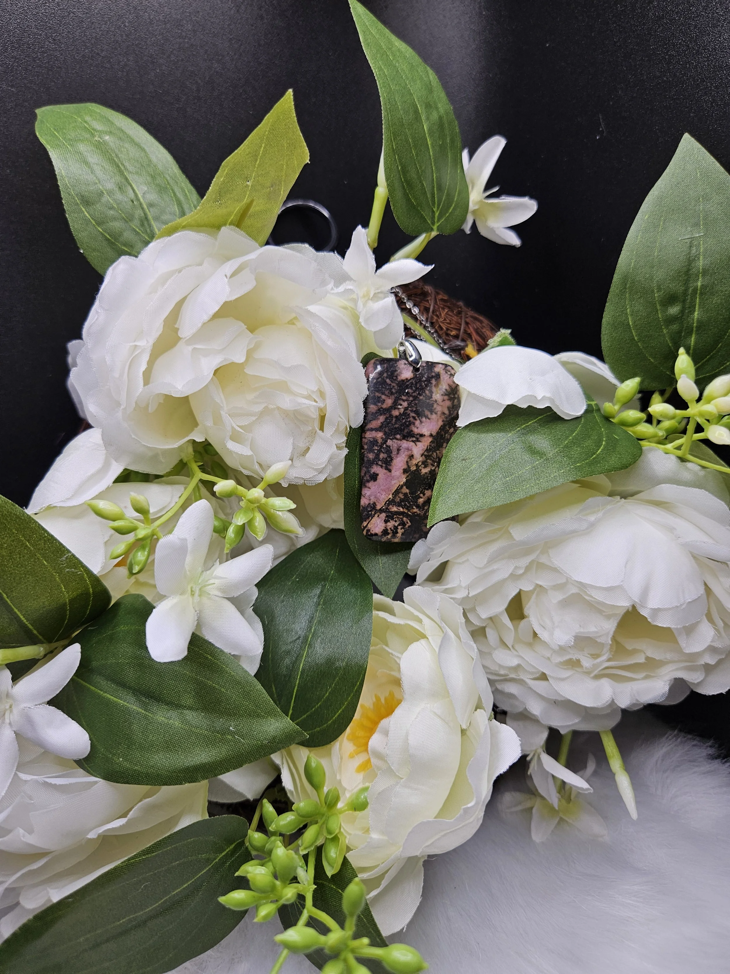 Smooth Flat Square of Rhodochrosite, Large