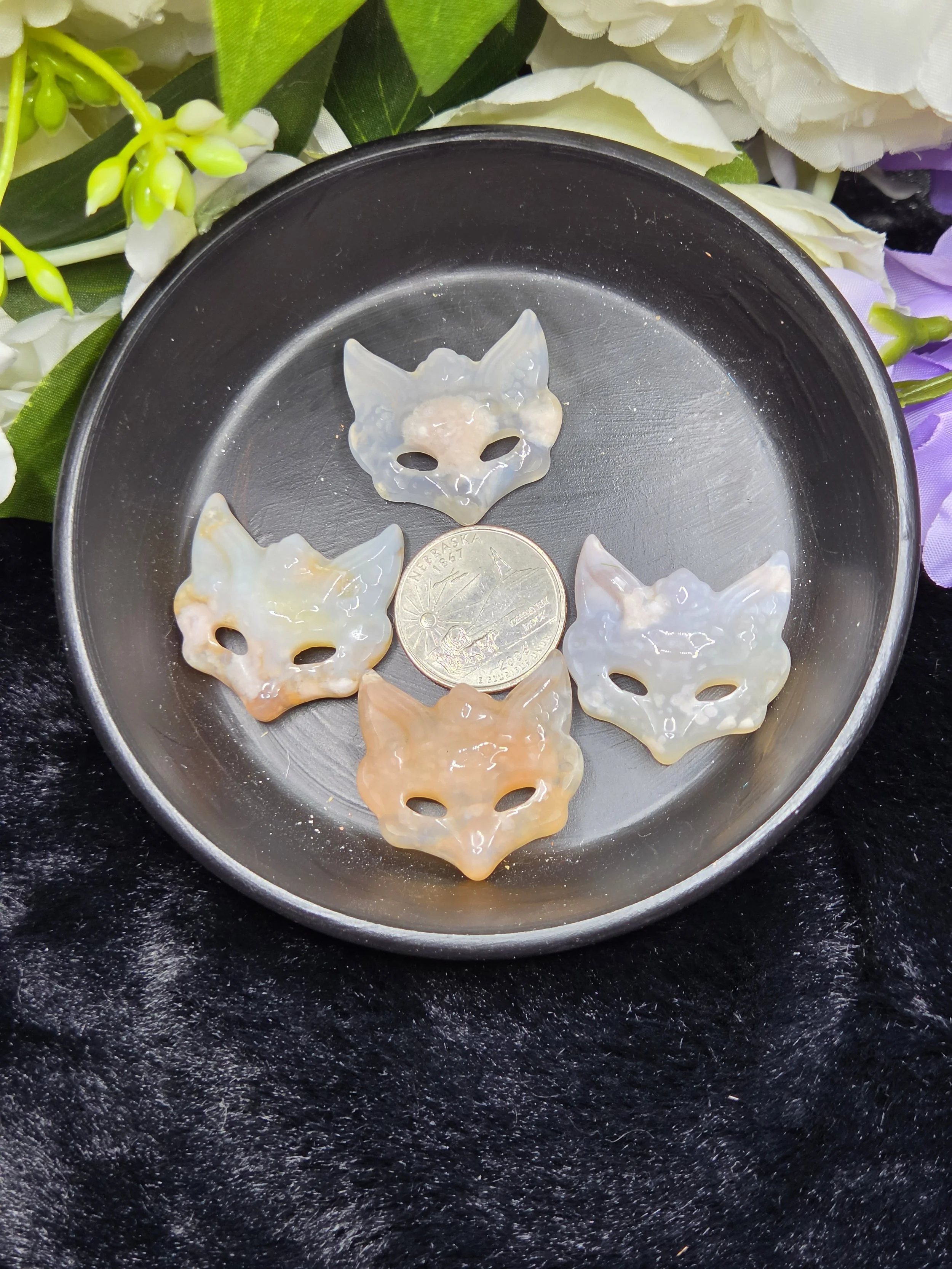 Kitsune Fox Carved Mini Masks