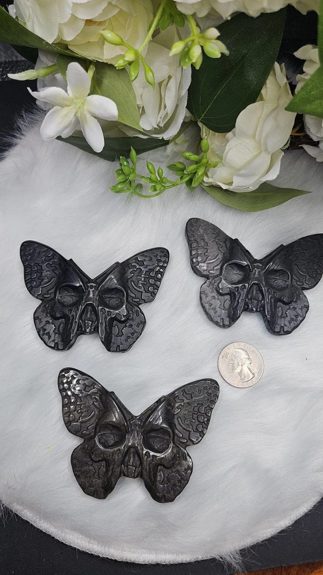 Silver Sheen Obsidian Deathmoth's