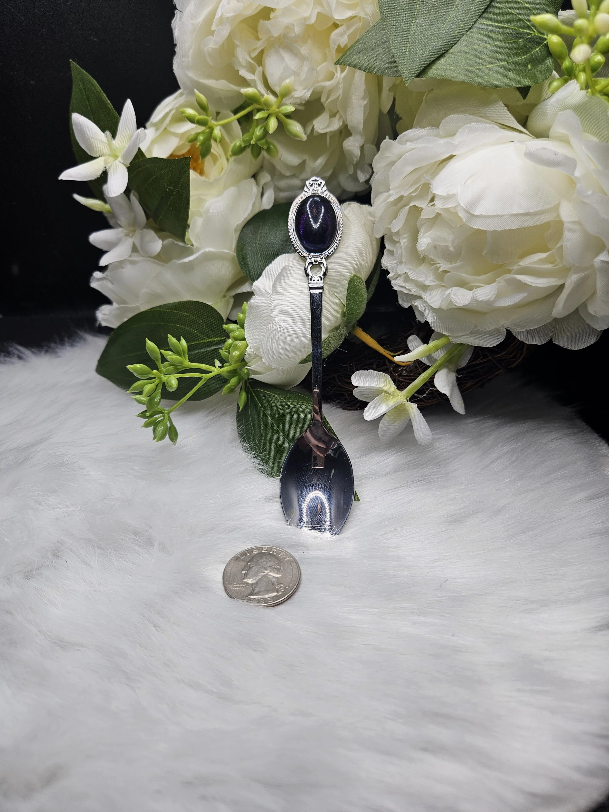 Stainless-Steel Spoon - Amethyst