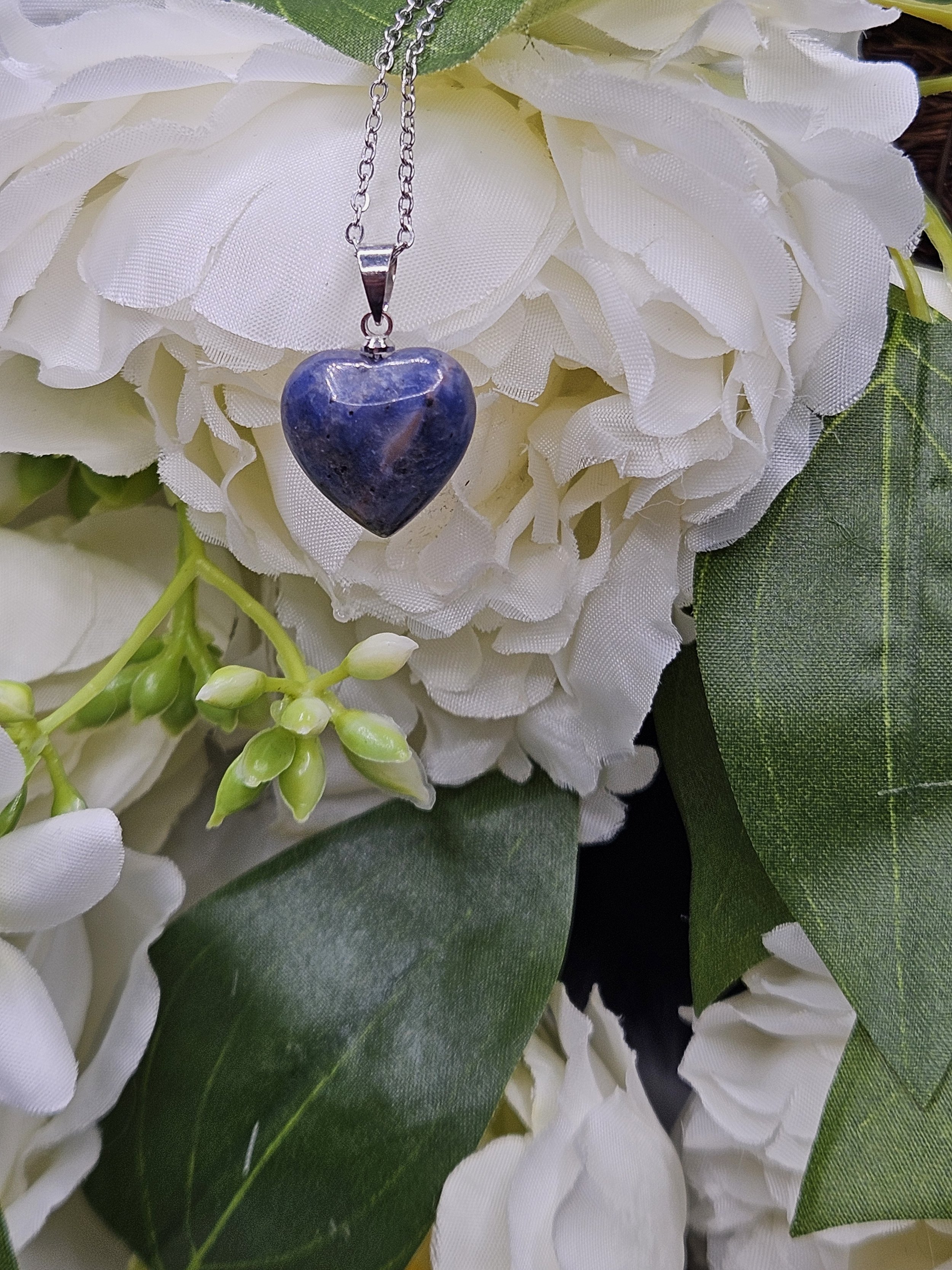 Lapis Lazuli Small Heart Pendant Necklace