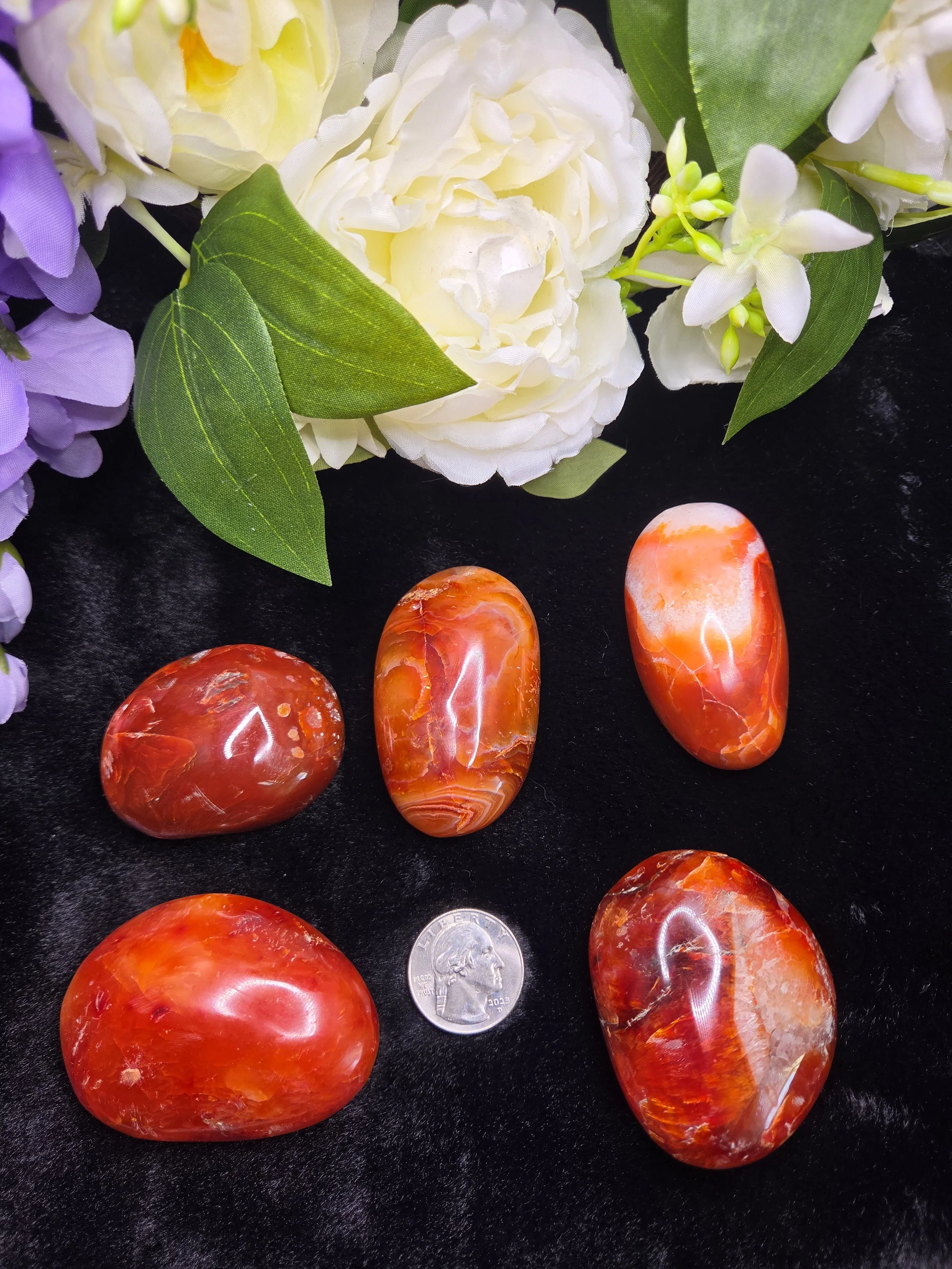Carnelian Palm Stones