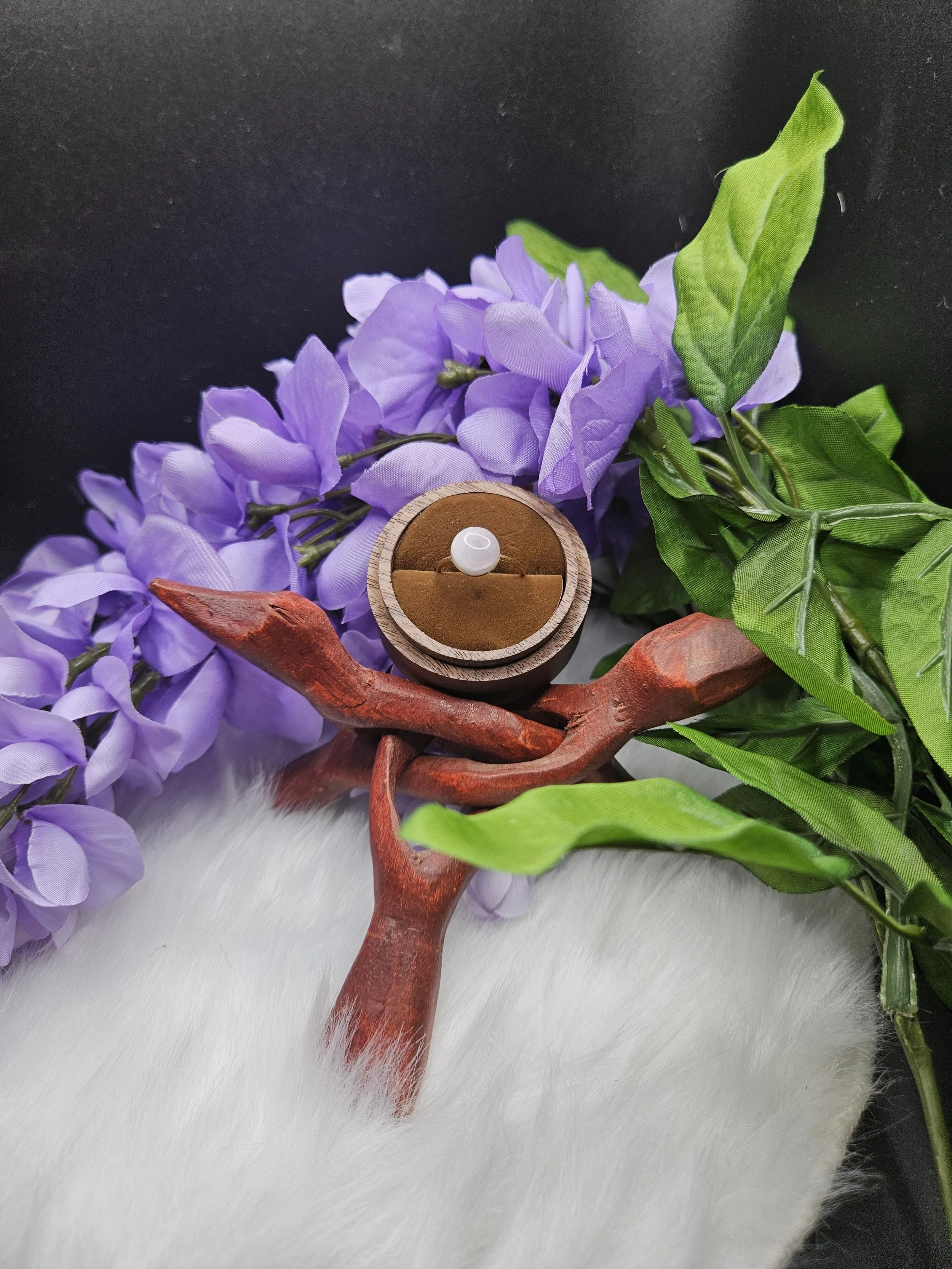 Clear Quartz Copper Wire Ring