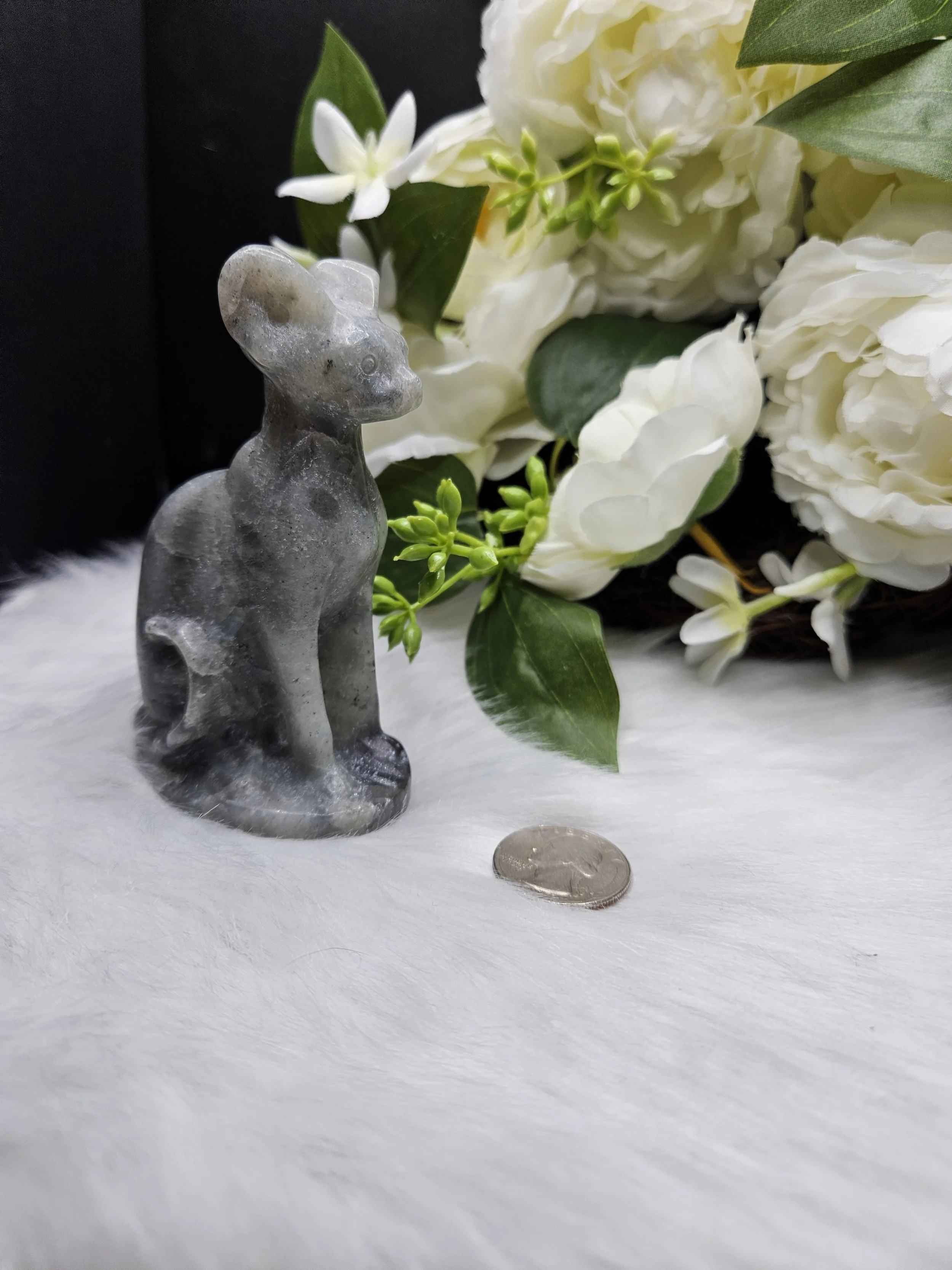 Laboradorite Sphinx Carving