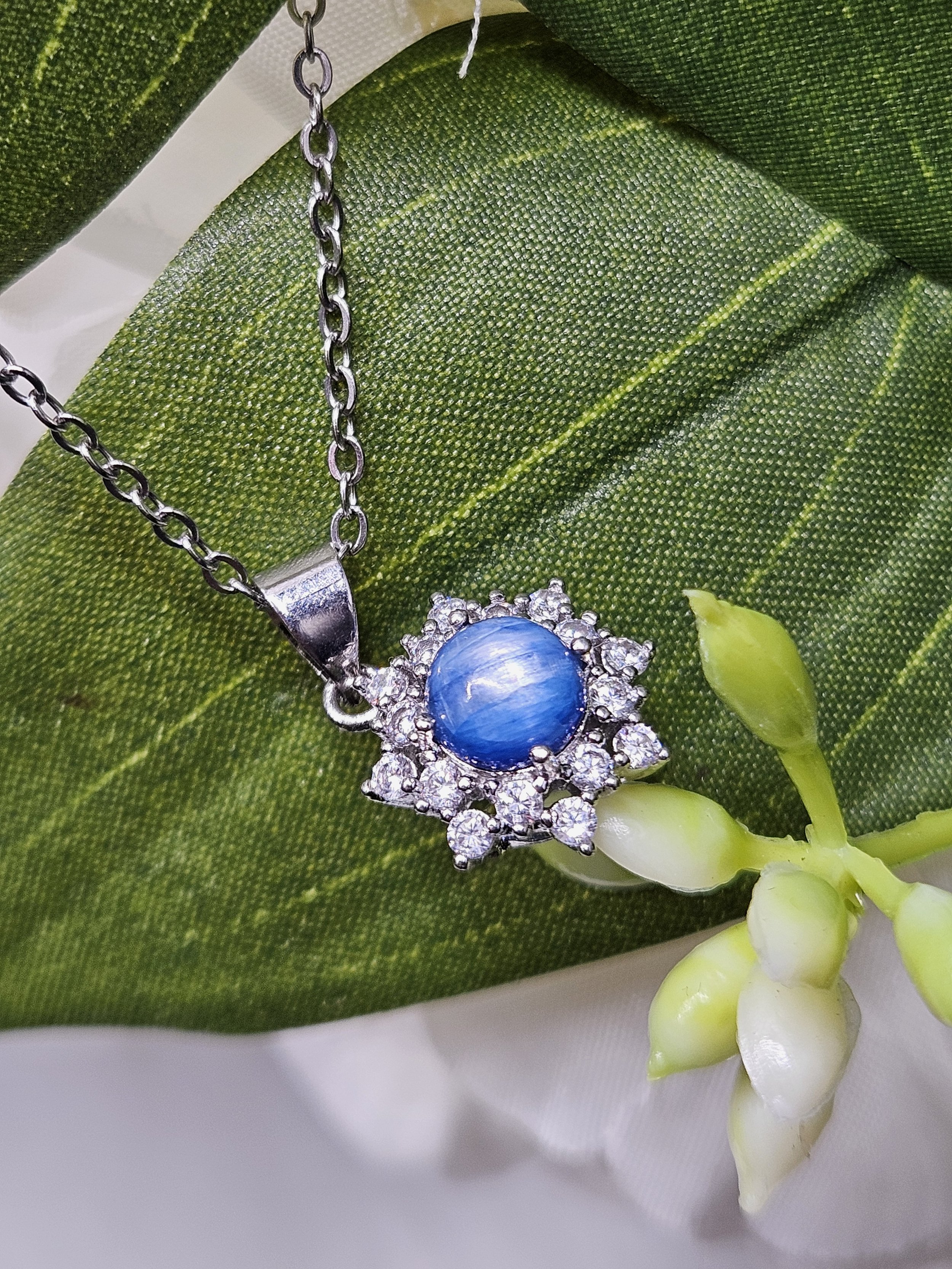 Blue Kyanite Pendant on Silver