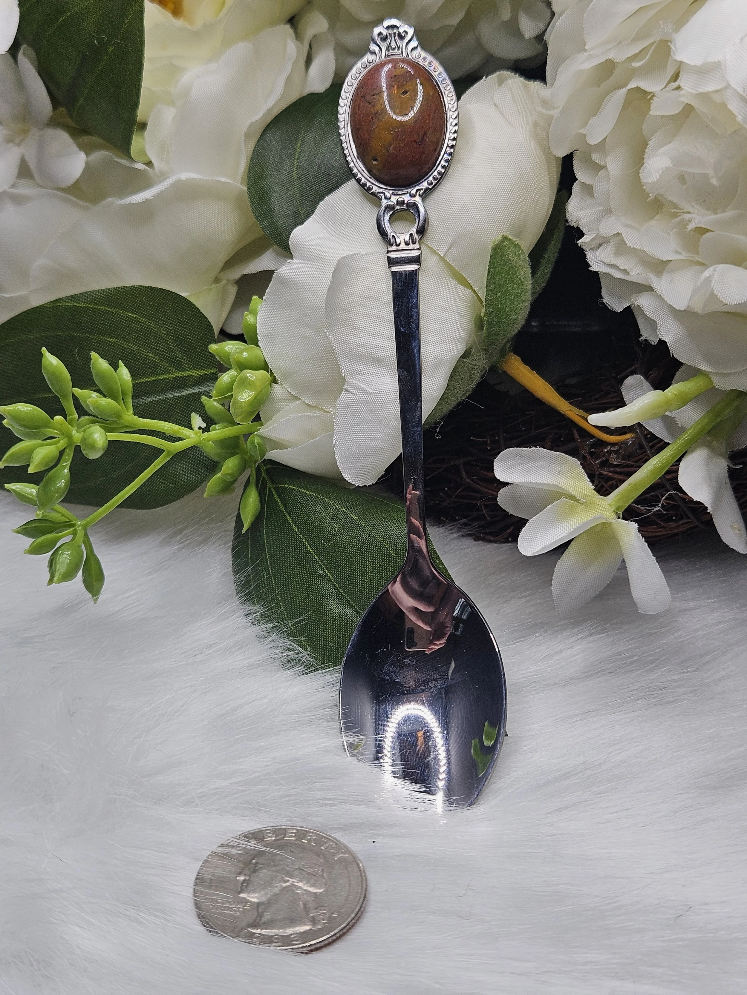 Stainless-Steel Spoon - Ocean Jasper