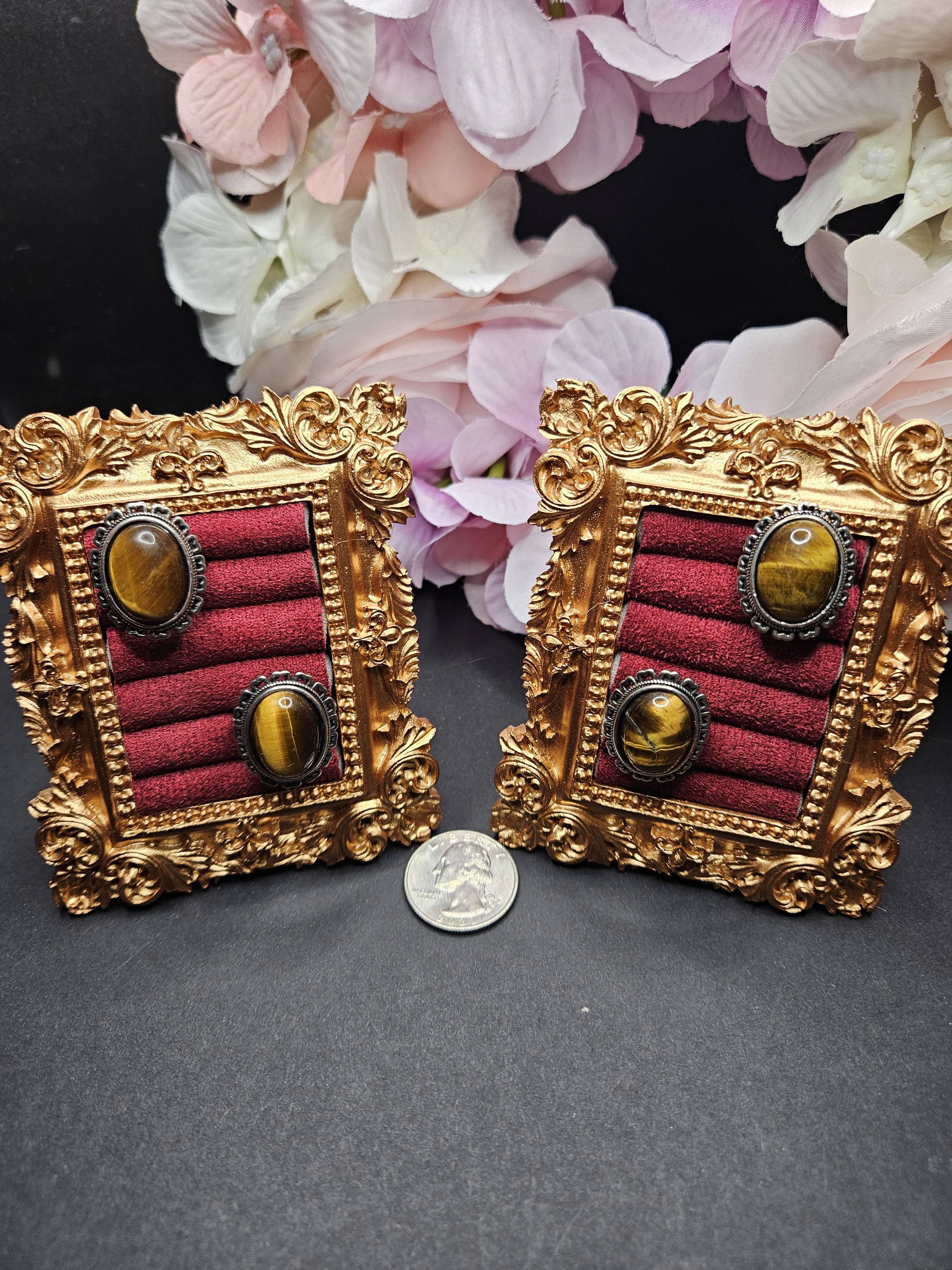 Tigers Eye Vintage Style Ring, Adjustable