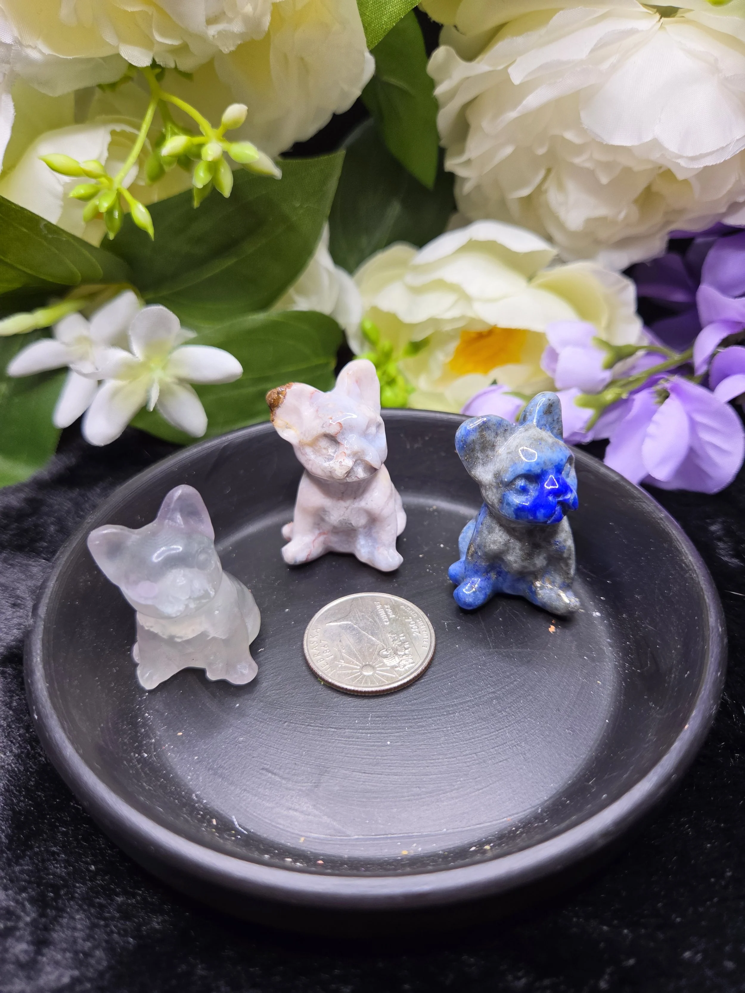 Frenchie Dog carvings