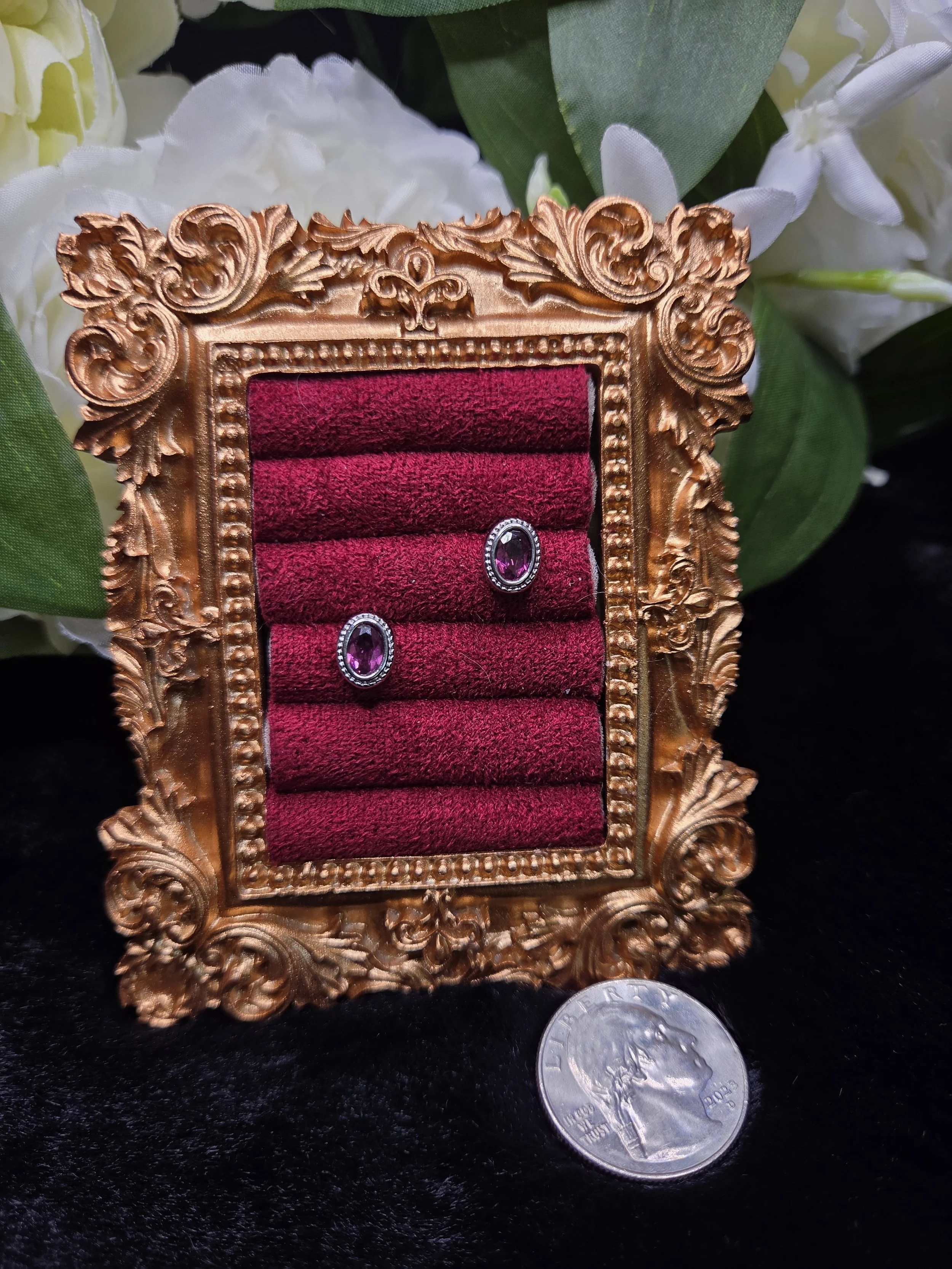 Purple Garnet Studs