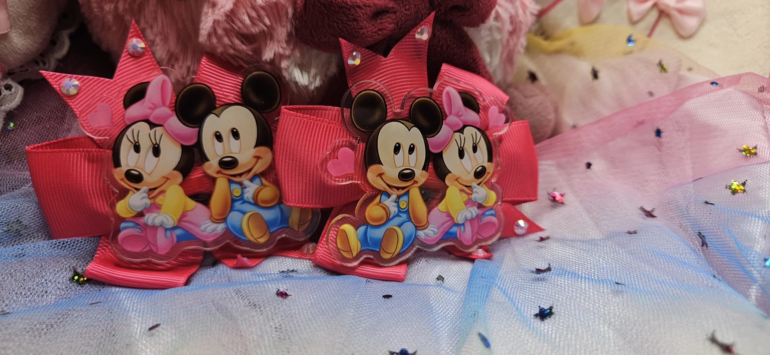 Kawaii Bows Baby Mickey and Minnie