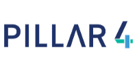 Pillar 4 logo in blue and green text