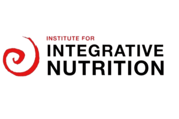 Logo of the Institute for Integrative Nutrition with a red spiral graphic and black text.