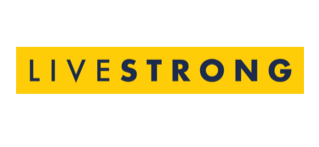 Text on a yellow and black background reading 'LIVE STRONG'