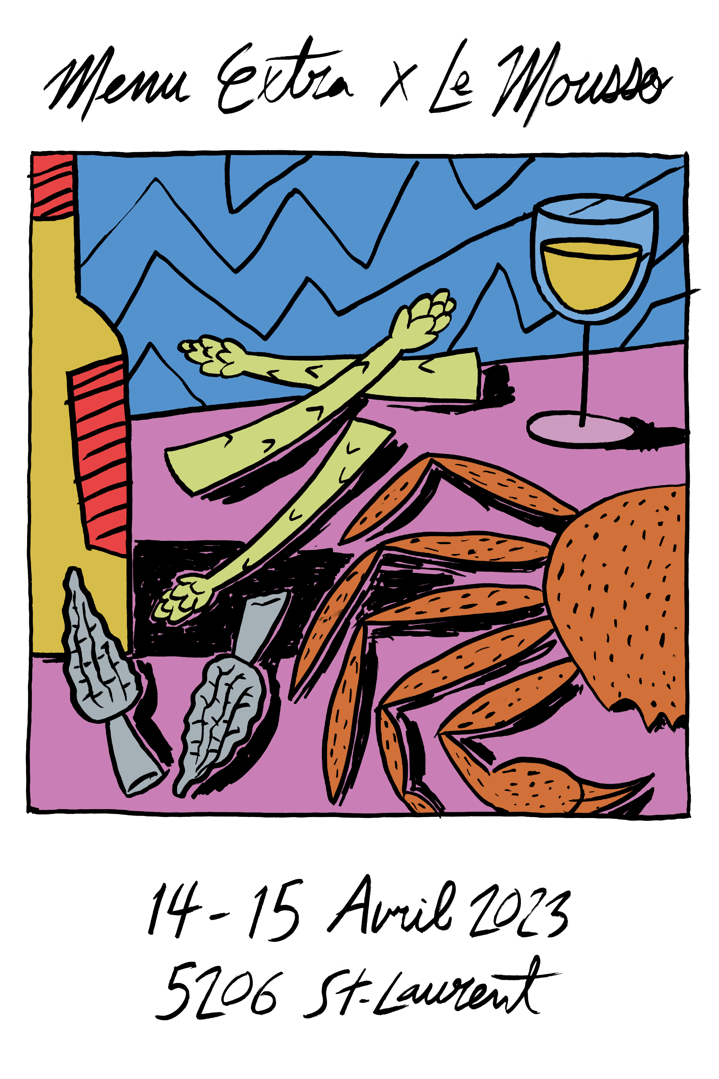 Affiche d'événements Menu Extra