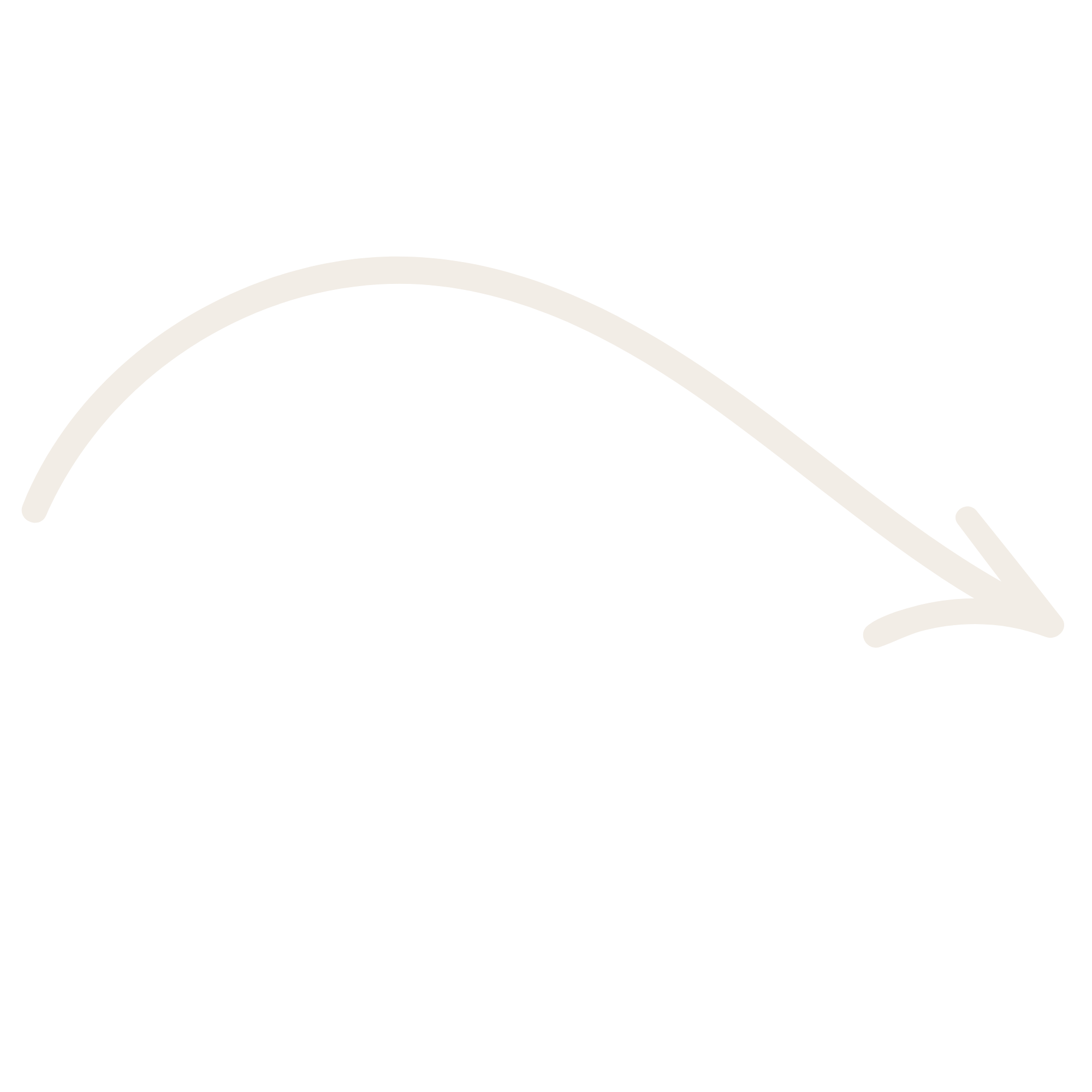 A white curved arrow pointing downward and to the right against a black background.