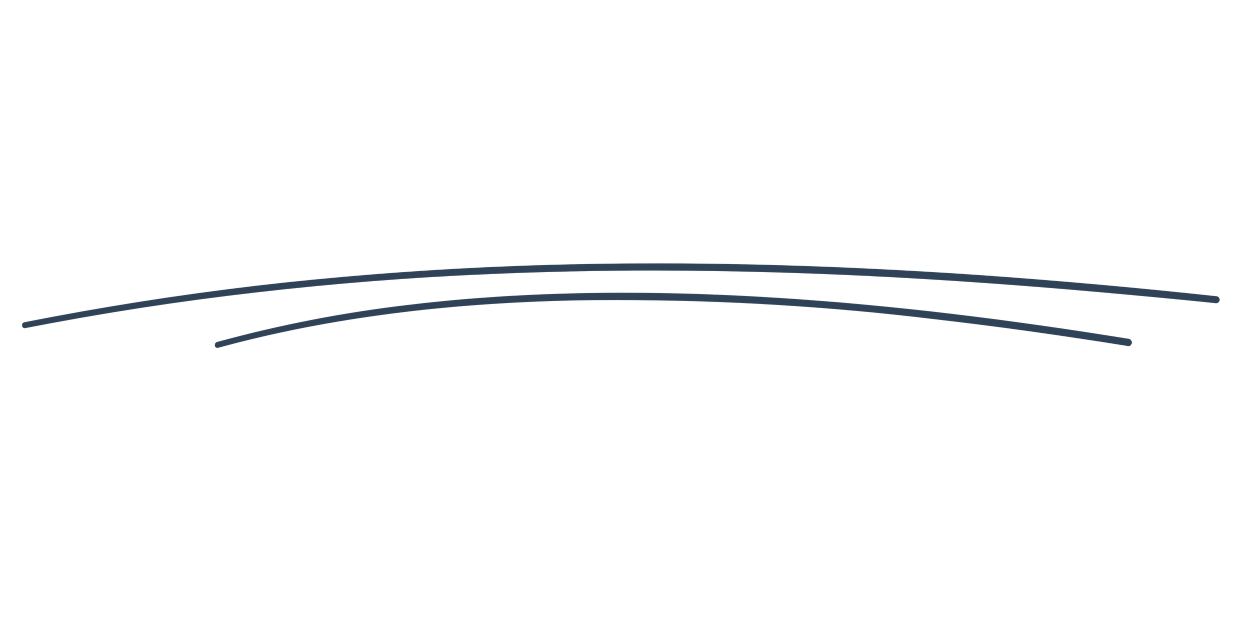 Black background with a stylized blue arc design, composed of three curved lines stacked horizontally, resembling a nautical or wave motif.