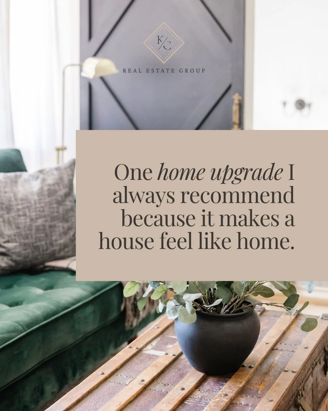 All my buyer clients hear this one! 👇

The one home upgrade I always recommend you do when you move into a new home is adding dimmers to your light switches! 💡

It&rsquo;s such a simple, easy update, but it instantly makes your home feel warmer, mo
