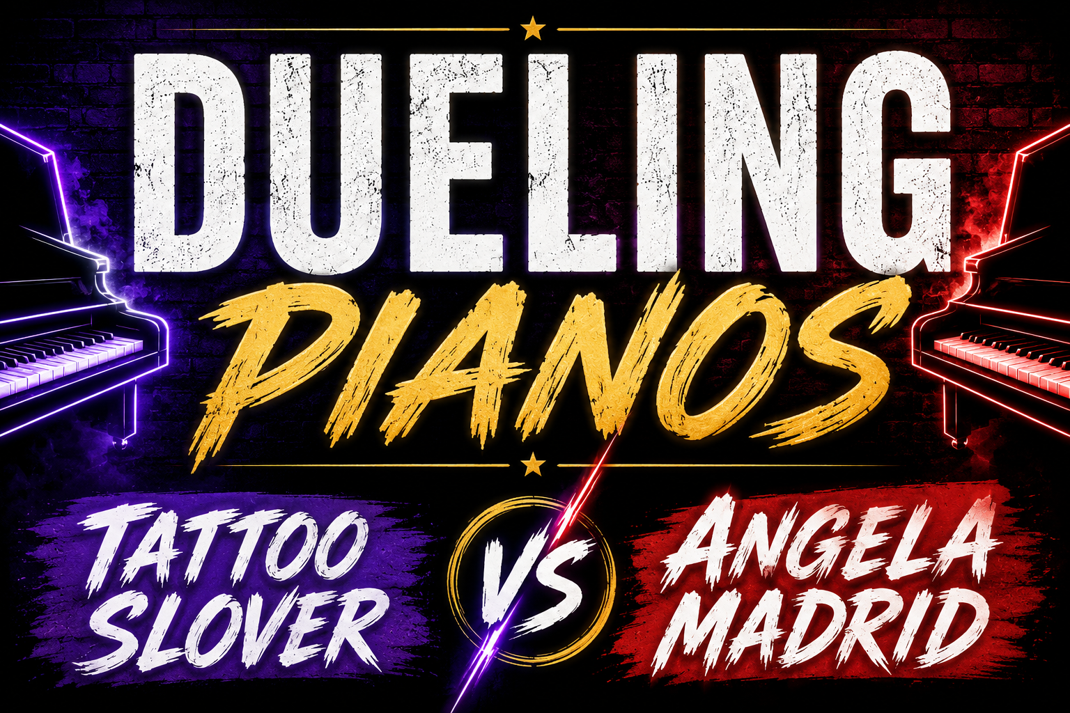 FRIDAY Dueling Piano Show: Tattoo Slover &amp; Angela Madrid