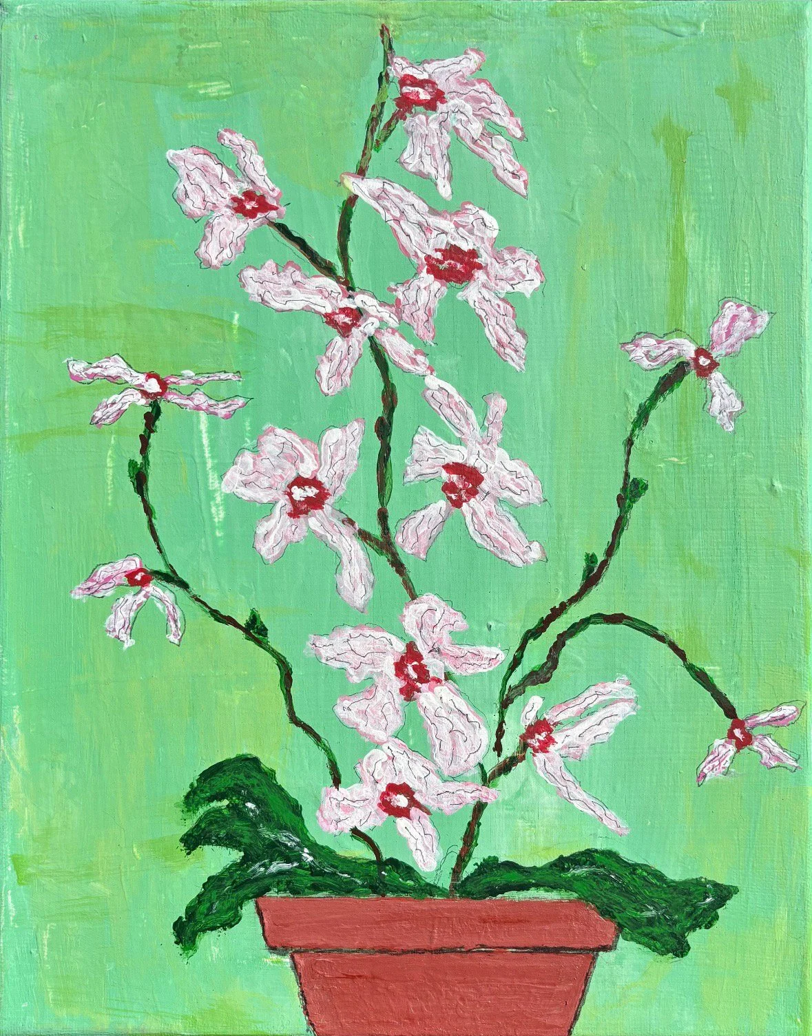 Orchid in Clay Pot - George Ayres.jpg