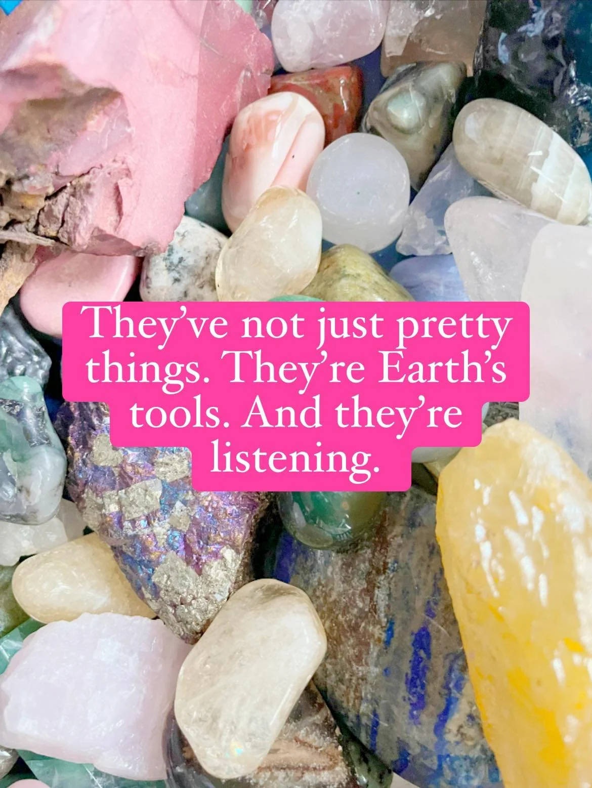 You don&rsquo;t have to memorize every crystal meaning.

You just have to listen. 💎✨

What if your intuition already knows what you need&mdash;
and the crystal world is simply responding to that inner call?

This Saturday in Goliad, I&rsquo;m guidin