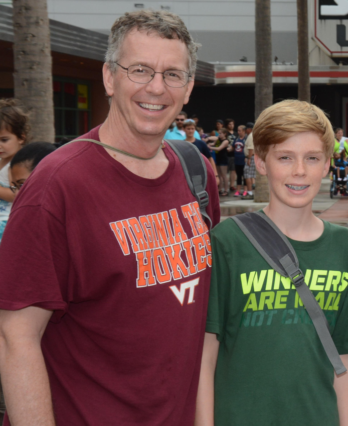 father and son spending the day together