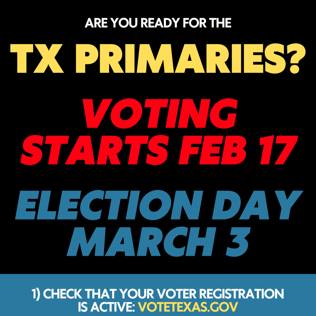 TX Primary Elections Begin