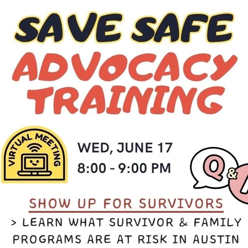 SAVE SAFE Advocacy Training (virtual)
