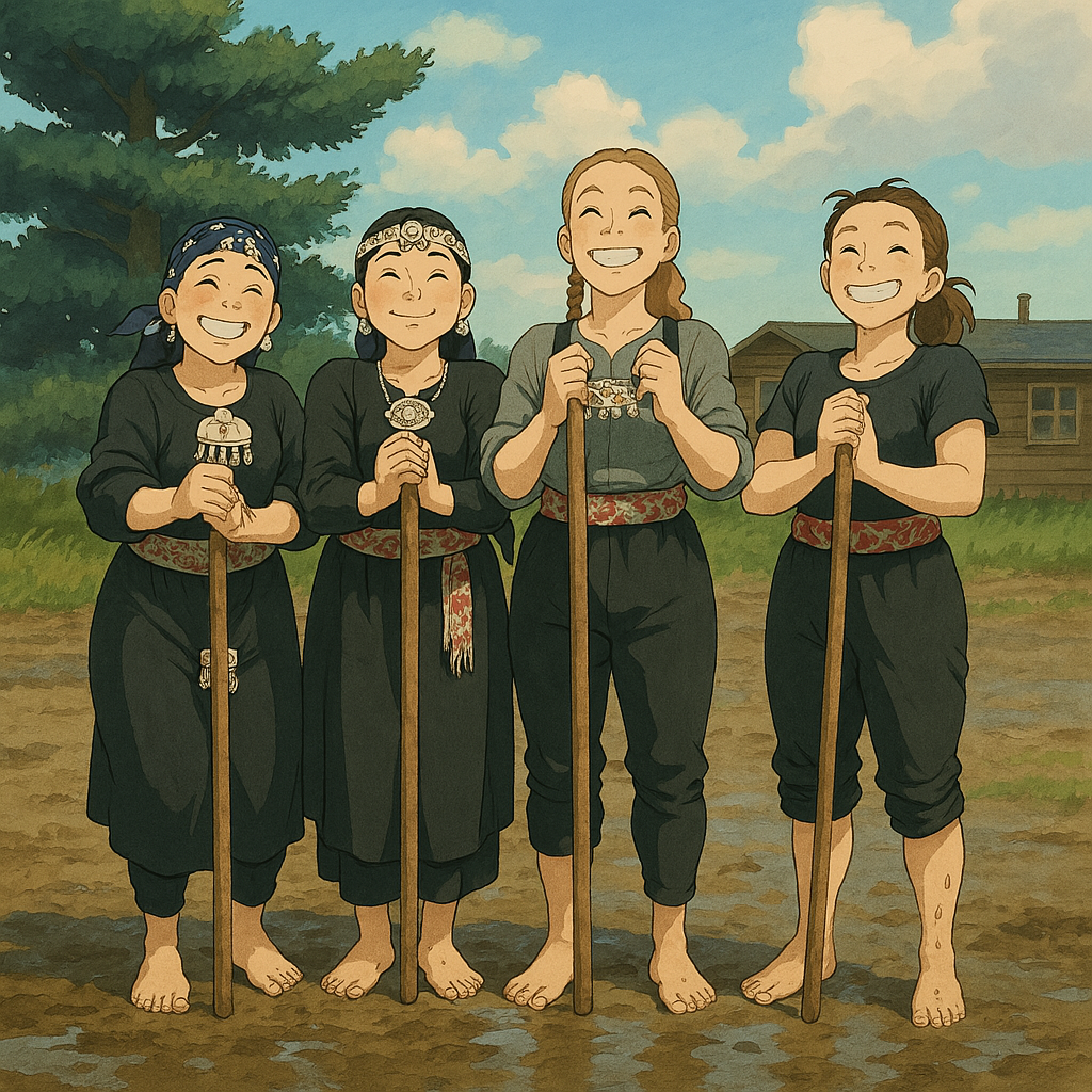 Mujeres en el palin